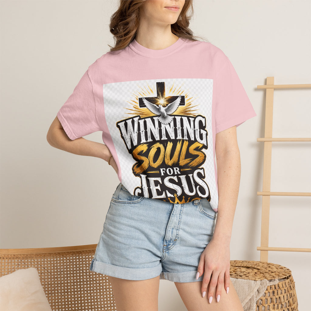 Winning Souls for Jesus T-Shirt — Christian Faith Ministry Graphic Tee