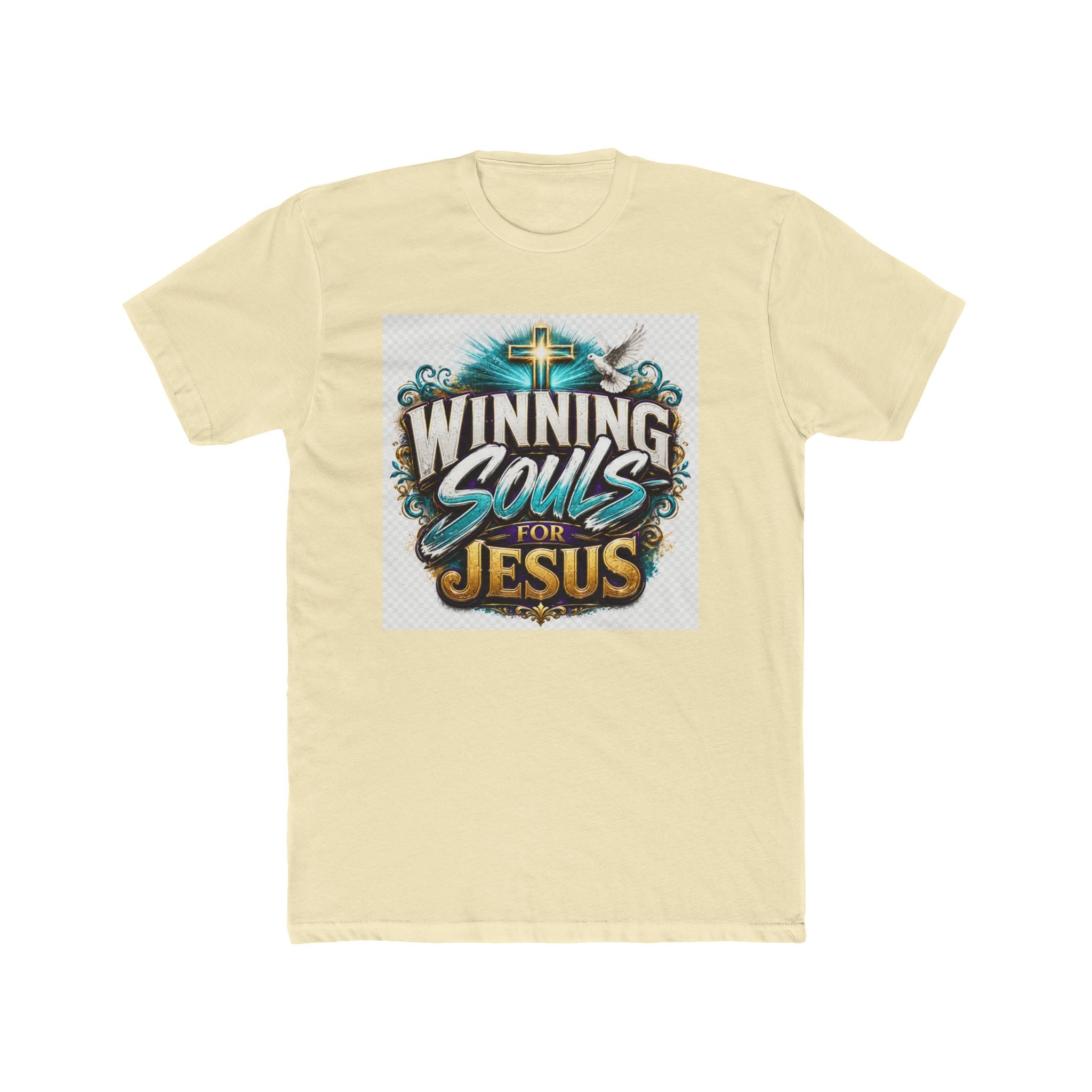 Winning Souls for Jesus T-Shirt — Christian Faith Tee with Cross Graphic