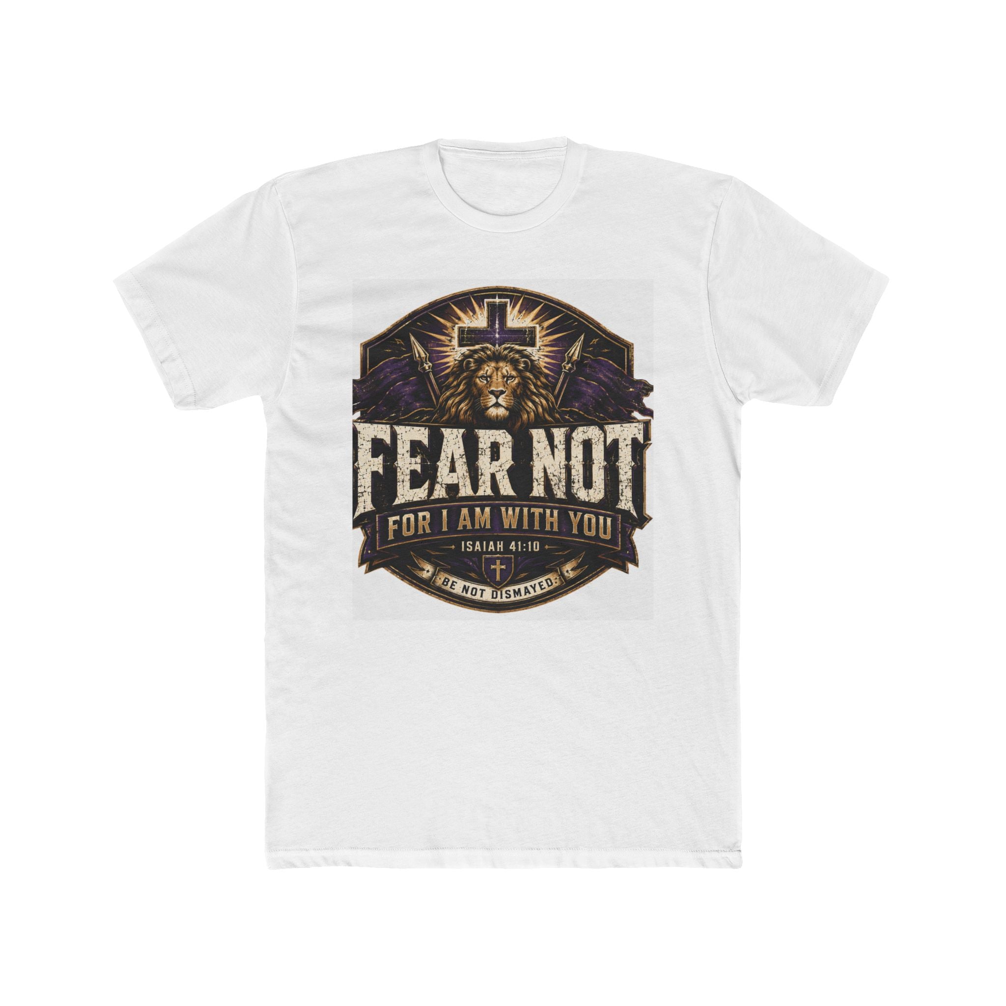 Fear Not Lion T‑Shirt — 'Fear Not, For I Am With You' Christian Graphic Tee