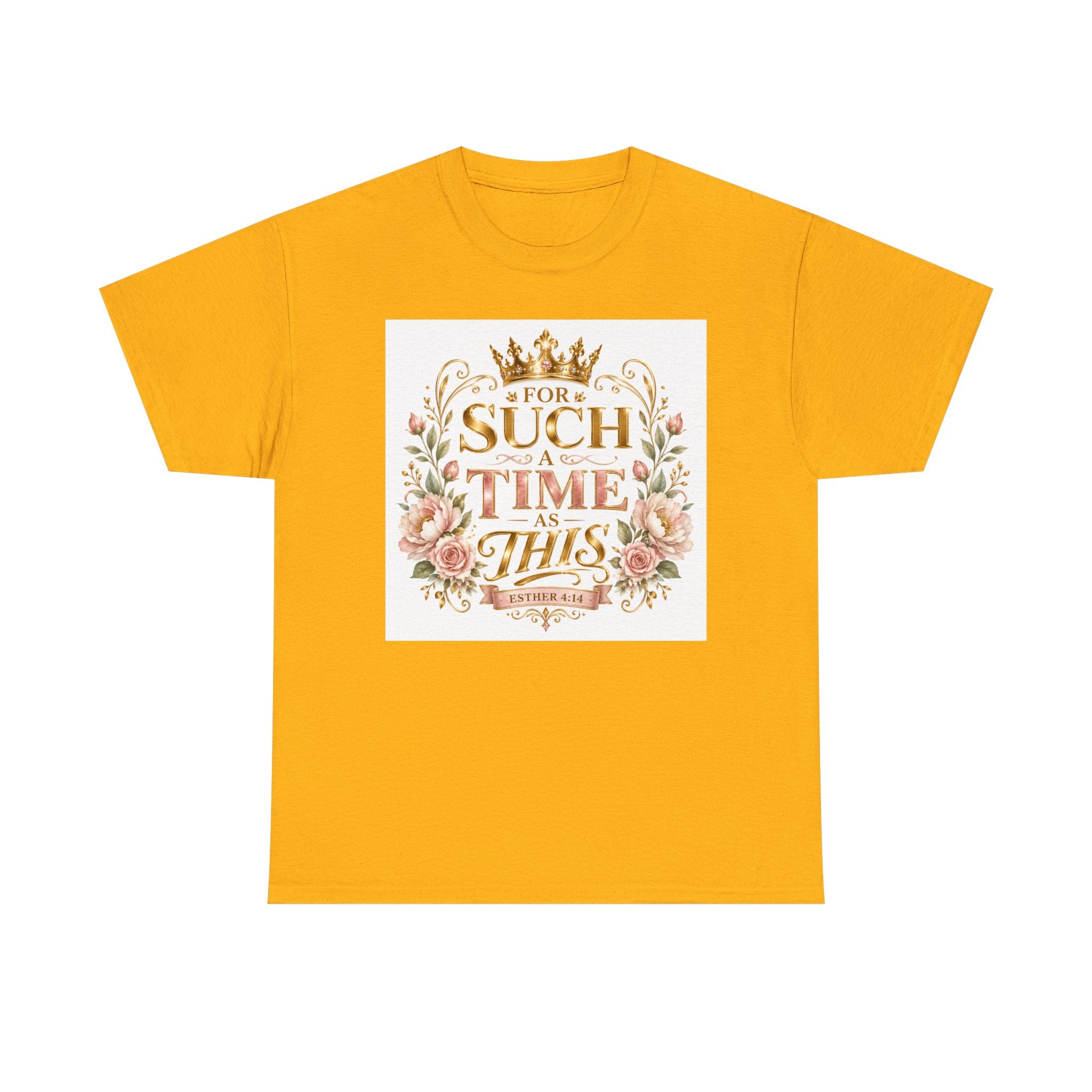 T-Shirt — “For Such a Time as This” Floral Inspirational Tee