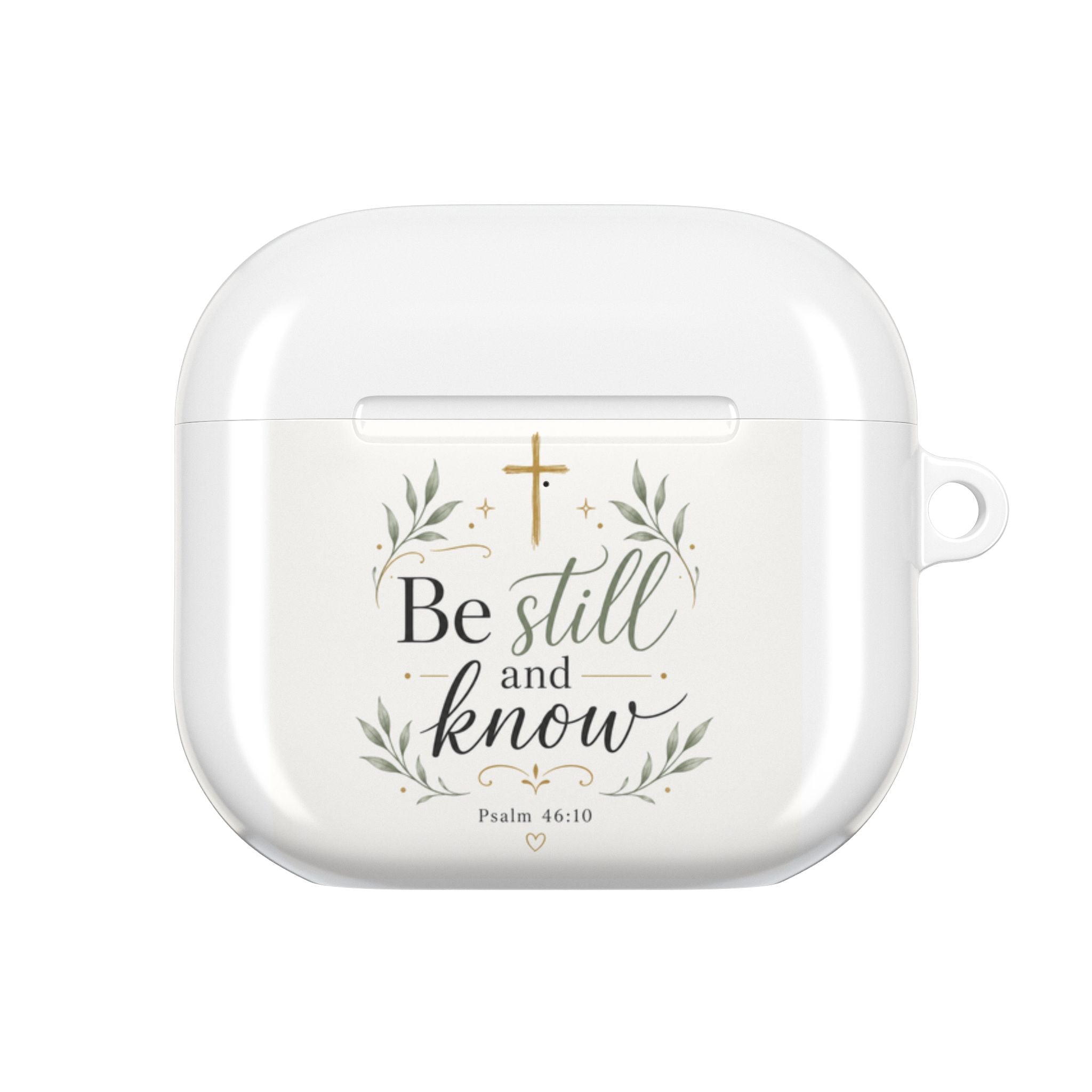 AirPod Case — "Be Still and Know" Christian Religious Design (Psalm 46:10)
