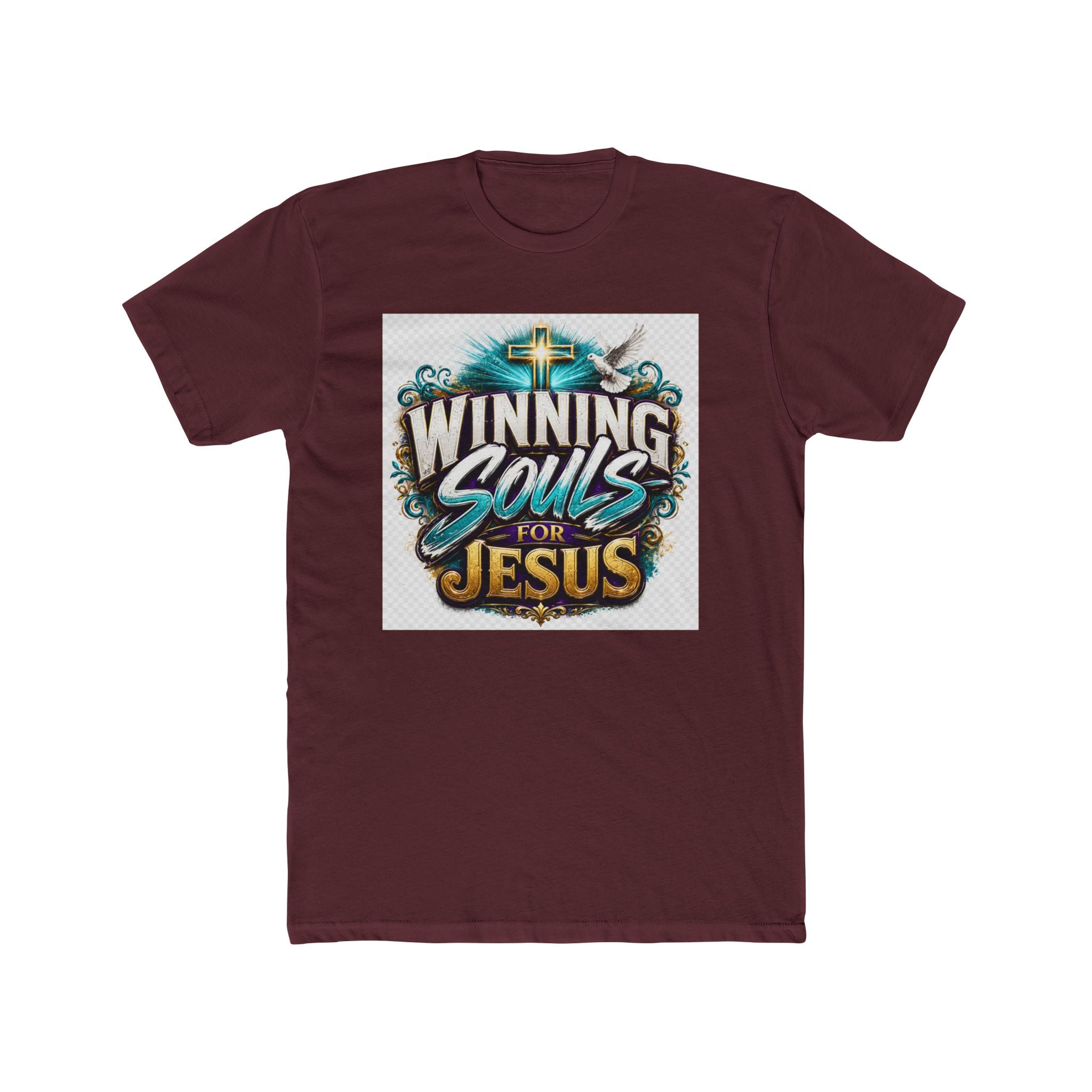 Winning Souls for Jesus T-Shirt — Christian Faith Tee with Cross Graphic