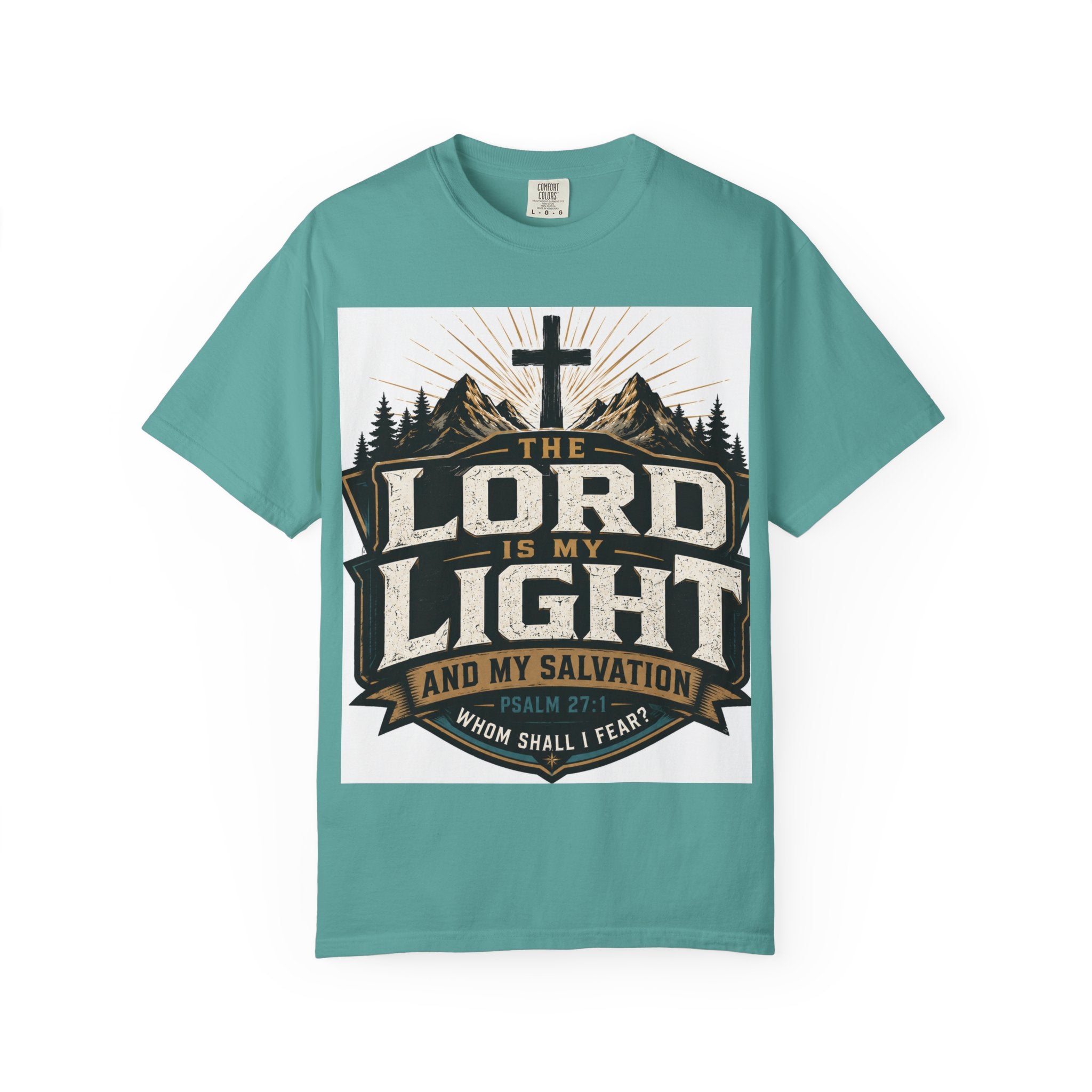 Christian T-Shirt — "The Lord Is My Light" Faith Graphic Tee