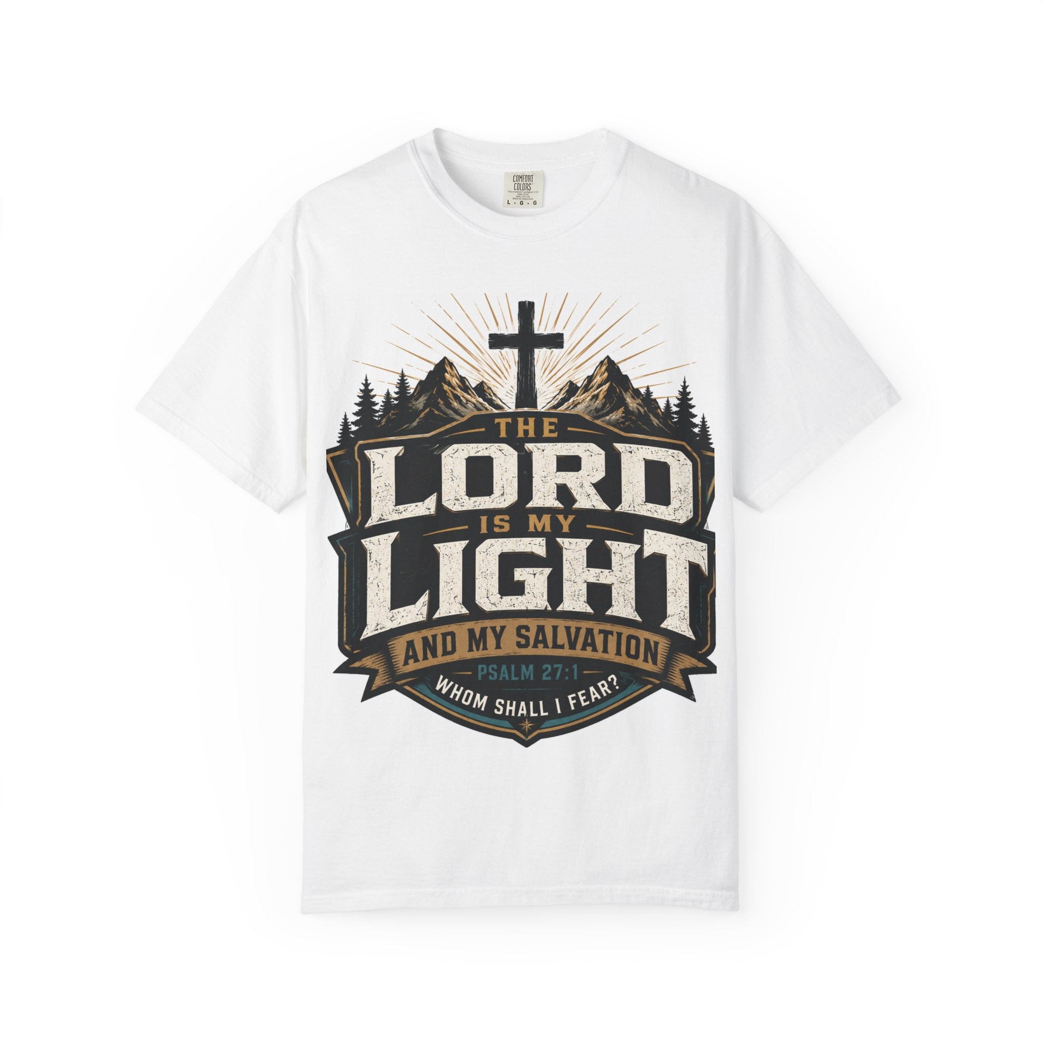Christian T-Shirt — "The Lord Is My Light" Faith Graphic Tee