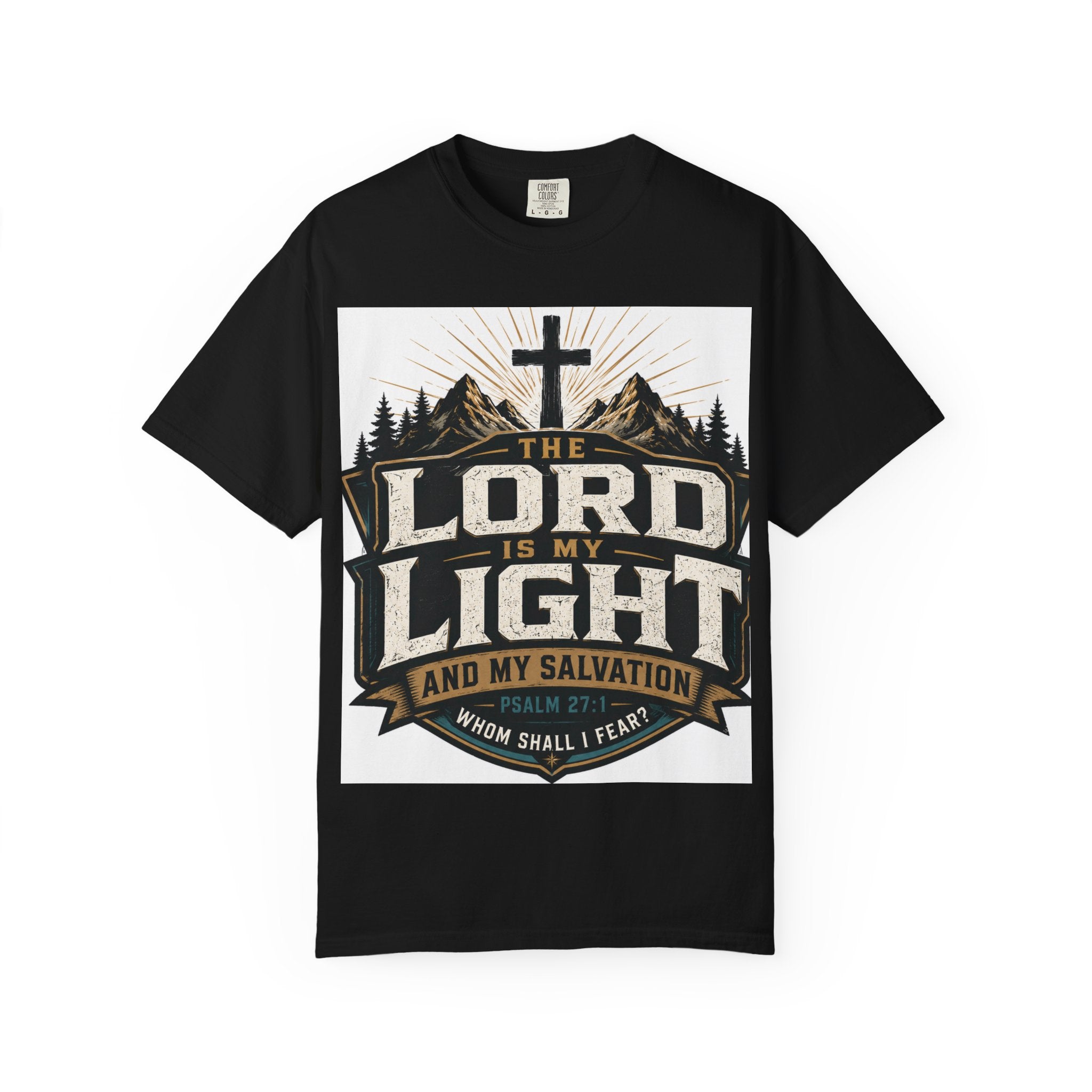 Christian T-Shirt — "The Lord Is My Light" Faith Graphic Tee