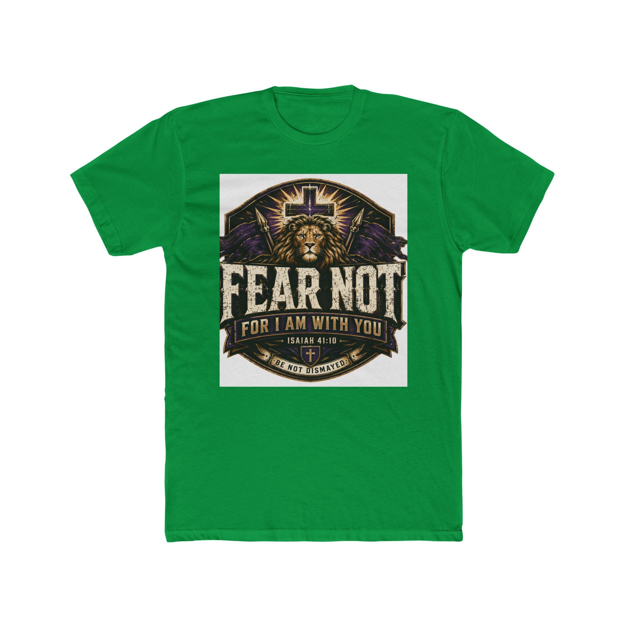 Fear Not Lion T‑Shirt — 'Fear Not, For I Am With You' Christian Graphic Tee