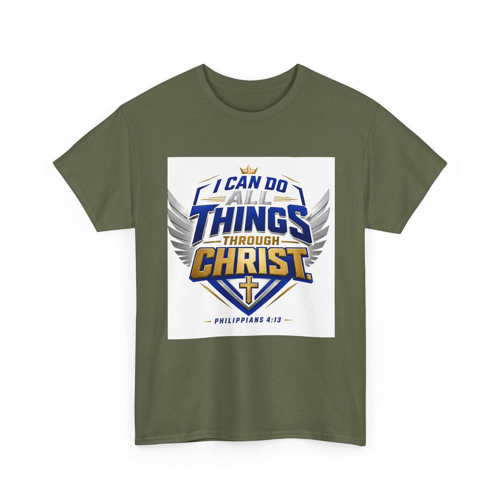 I Can Do All Things Through Christ T-Shirt – Philippians 4:13 Christian Faith Tee