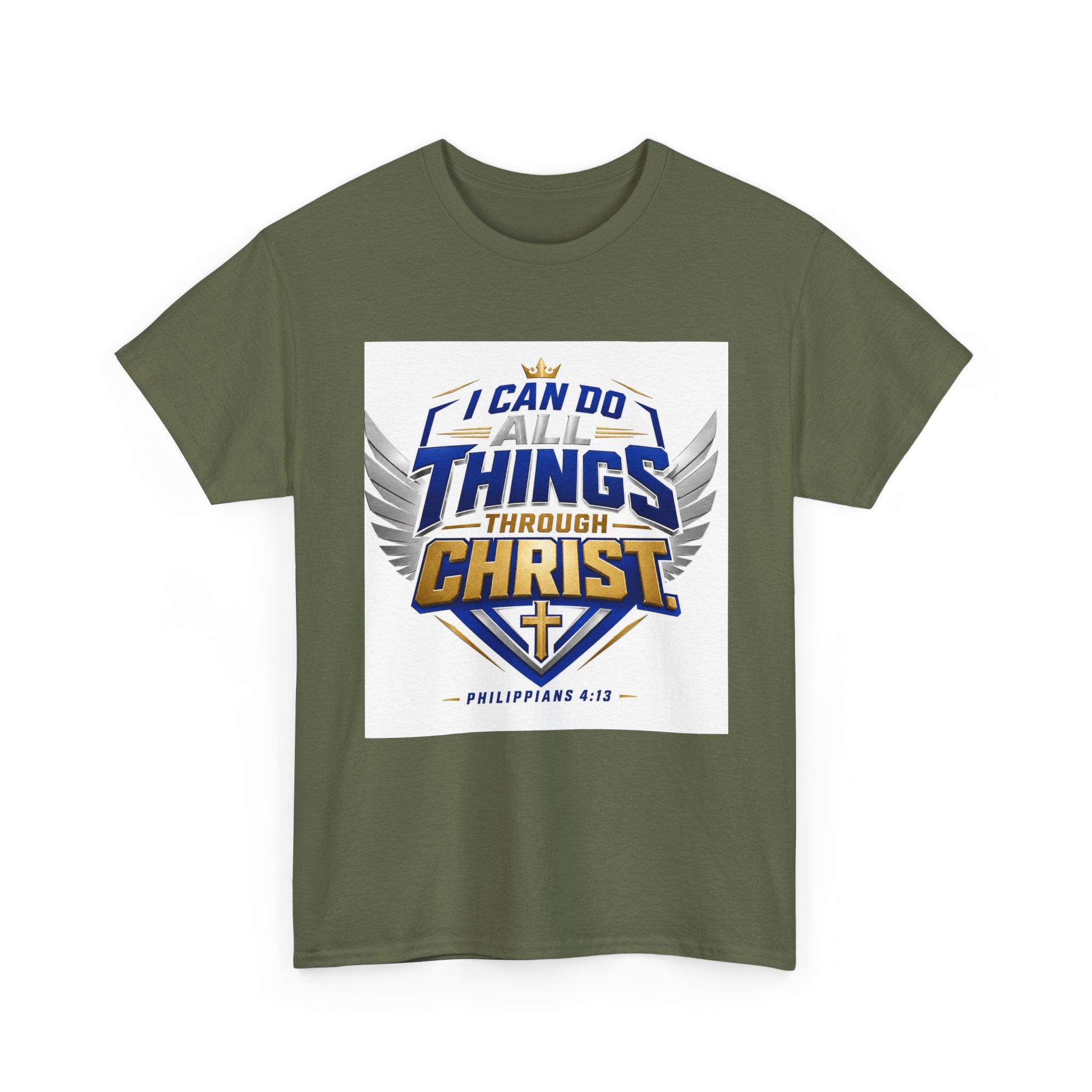 I Can Do All Things Through Christ T-Shirt – Philippians 4:13 Christian Faith Tee