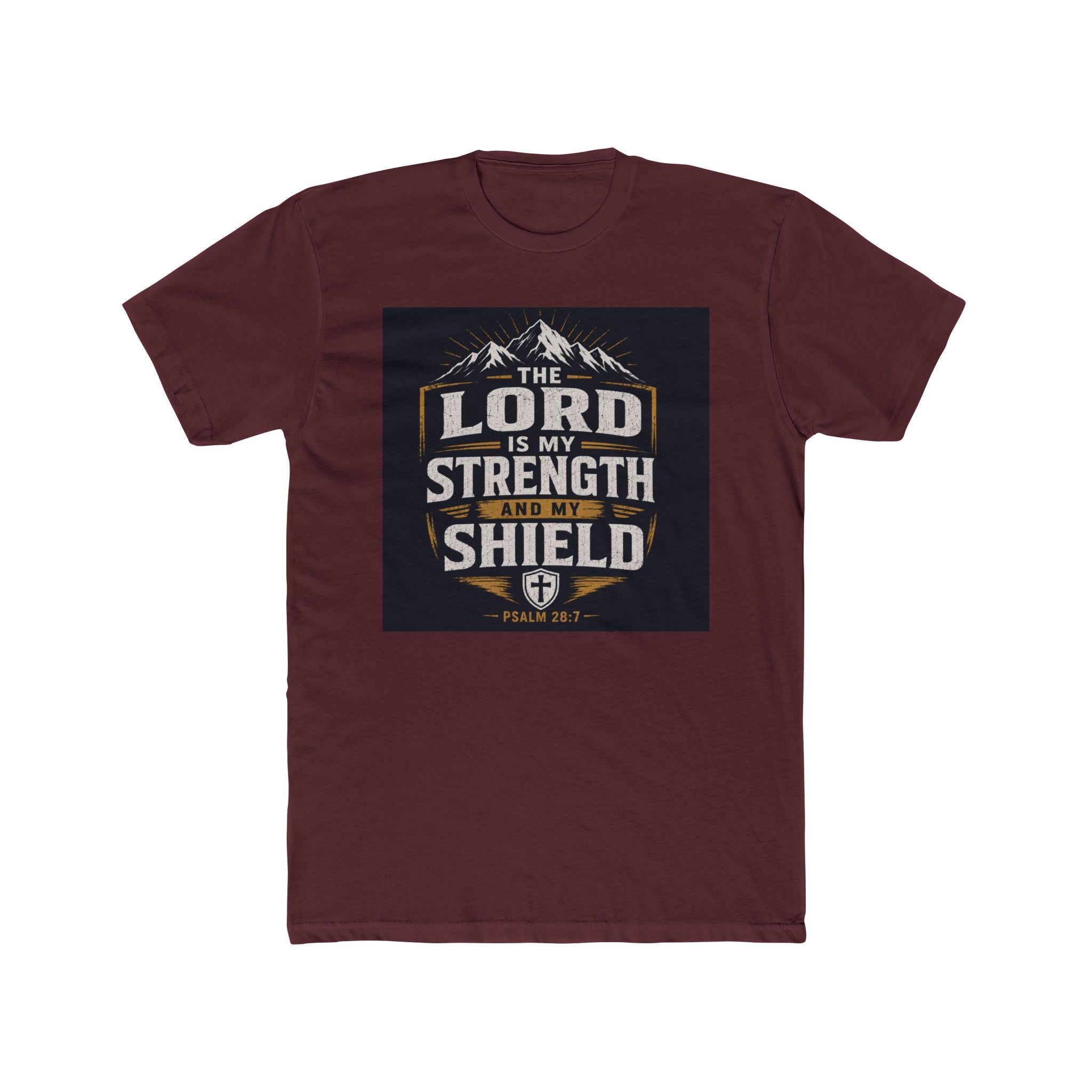 Christian Tee — "The Lord Is My Strength and My Shield" Graphic T-Shirt