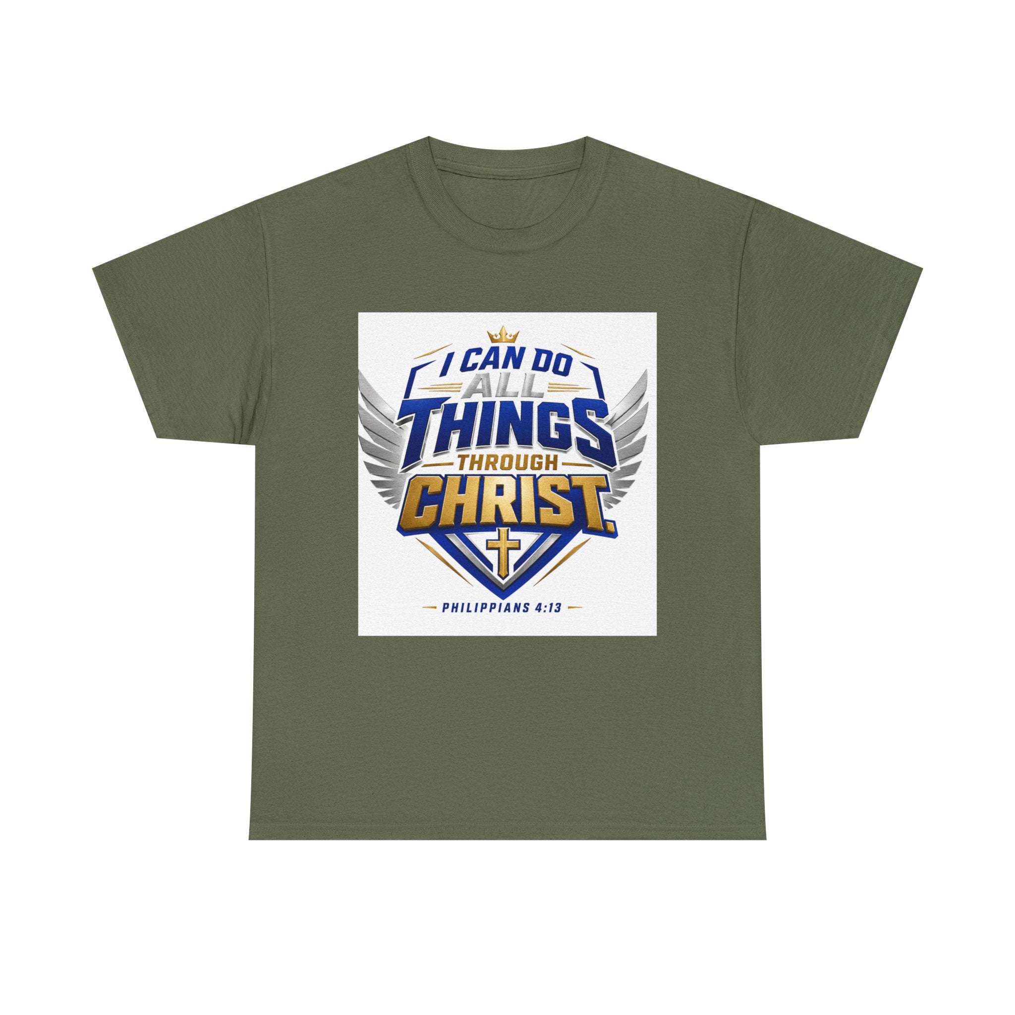 I Can Do All Things Through Christ T-Shirt – Philippians 4:13 Christian Faith Tee