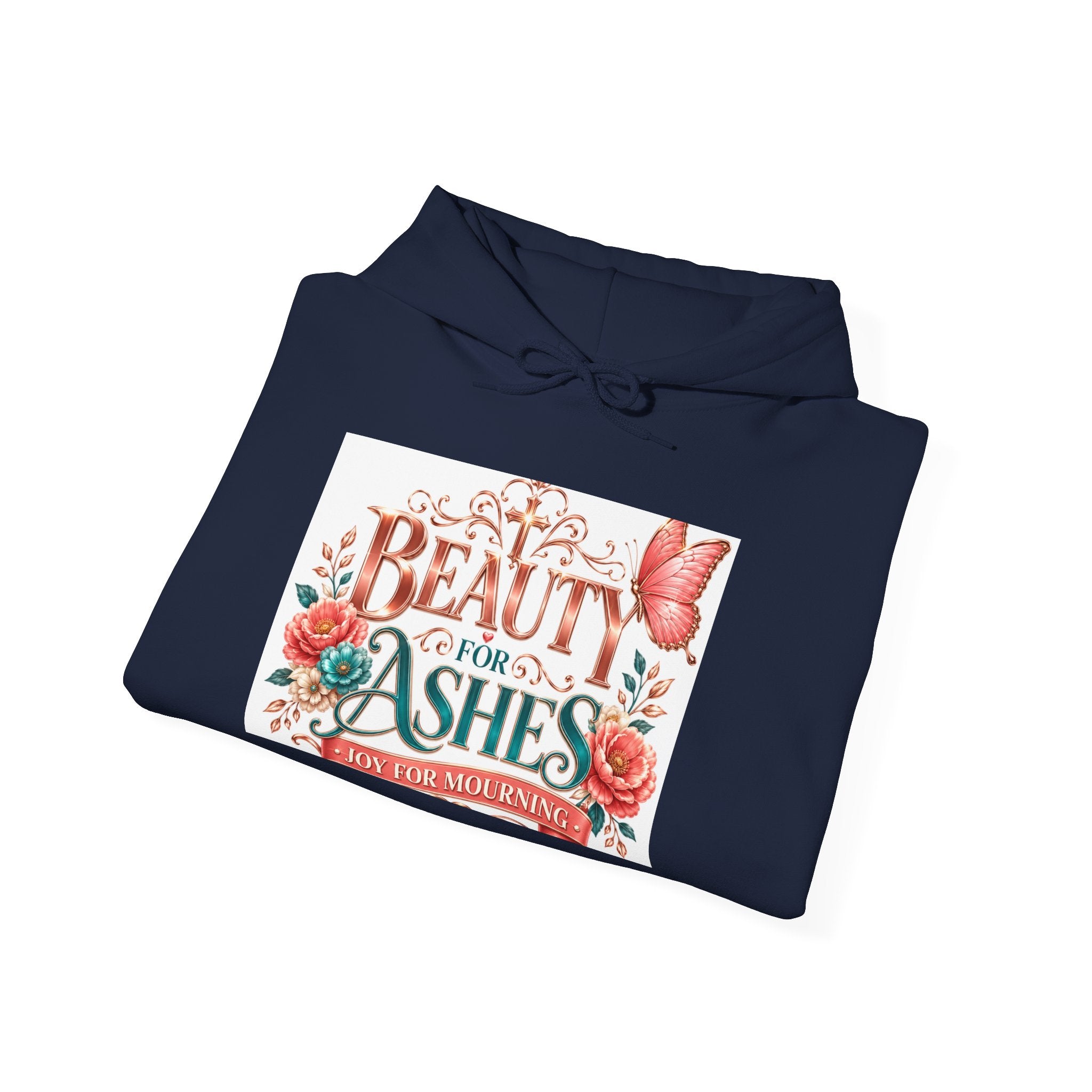 Beauty From Ashes Hoodie – Inspirational Floral Christian Sweatshirt