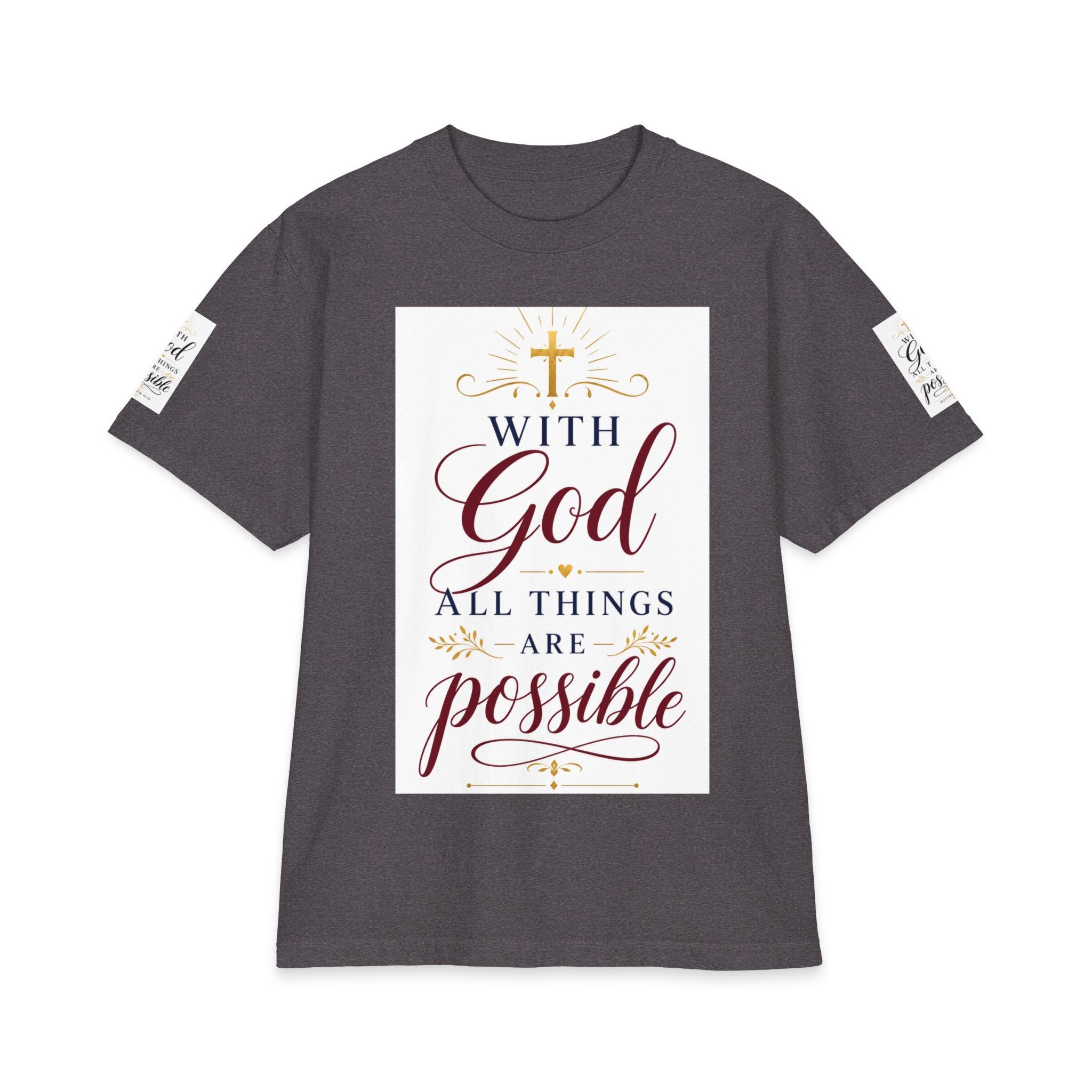 With God All Things Are Possible Tee — Inspirational Christian Faith T-Shirt