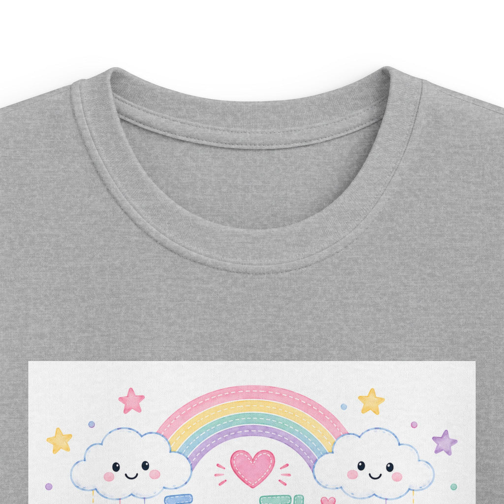 Kids Tee — "For This Child I Have Prayed" Pastel Rainbow Christian Shirt (1 Samuel 1:27)