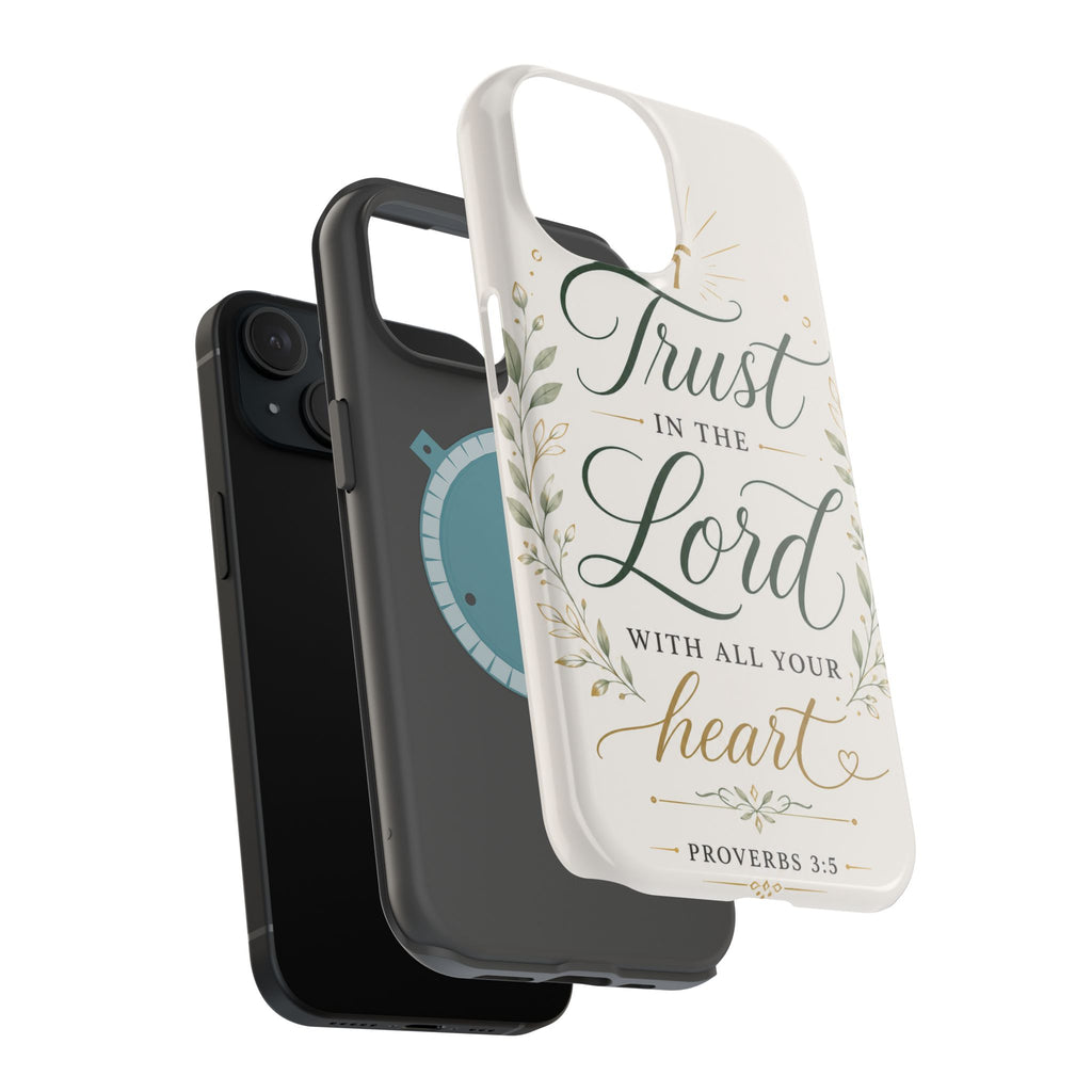 Phone Case — "Trust in the Lord with All Your Heart" Christian Magnetic Impact-Resistant Case