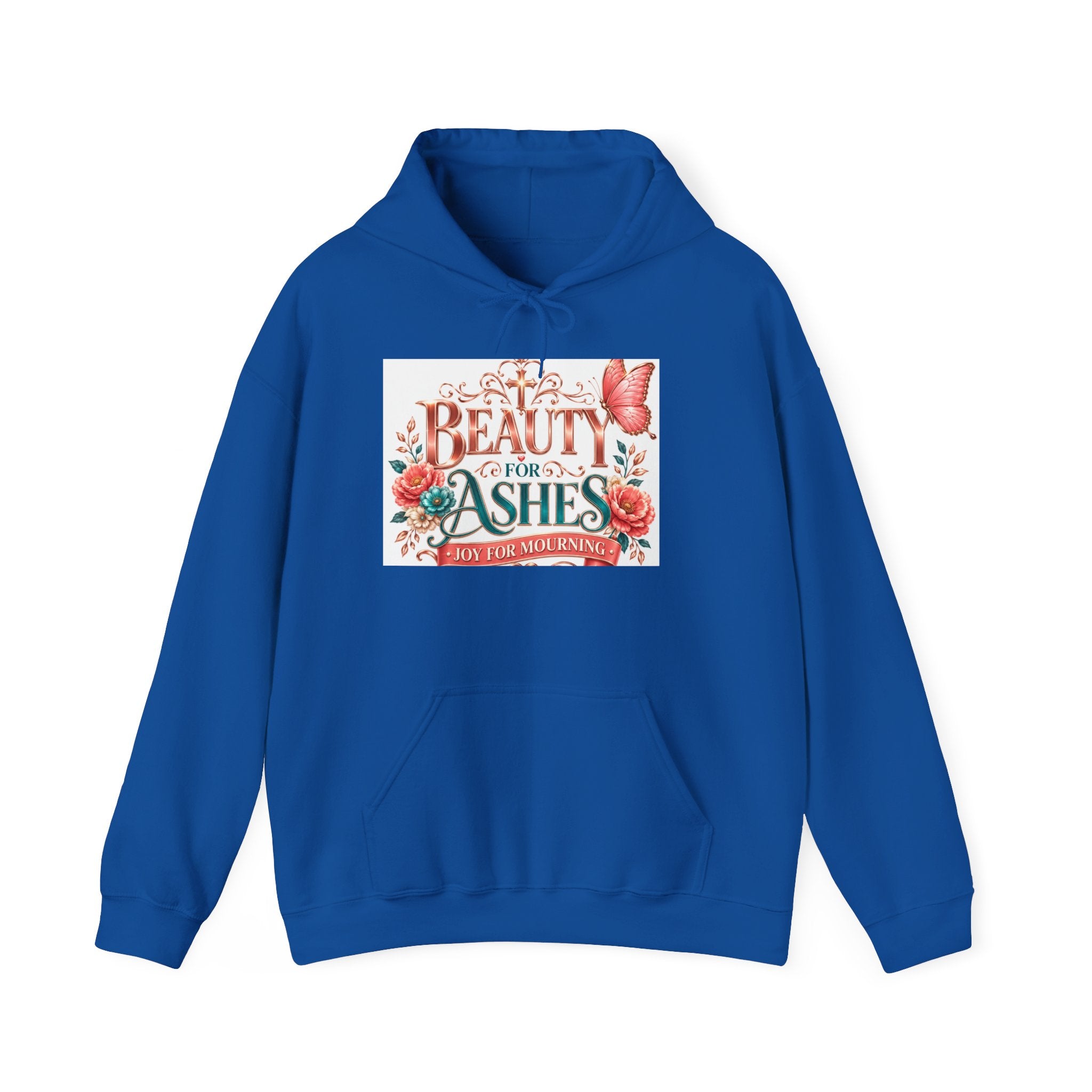 Beauty From Ashes Hoodie – Inspirational Floral Christian Sweatshirt