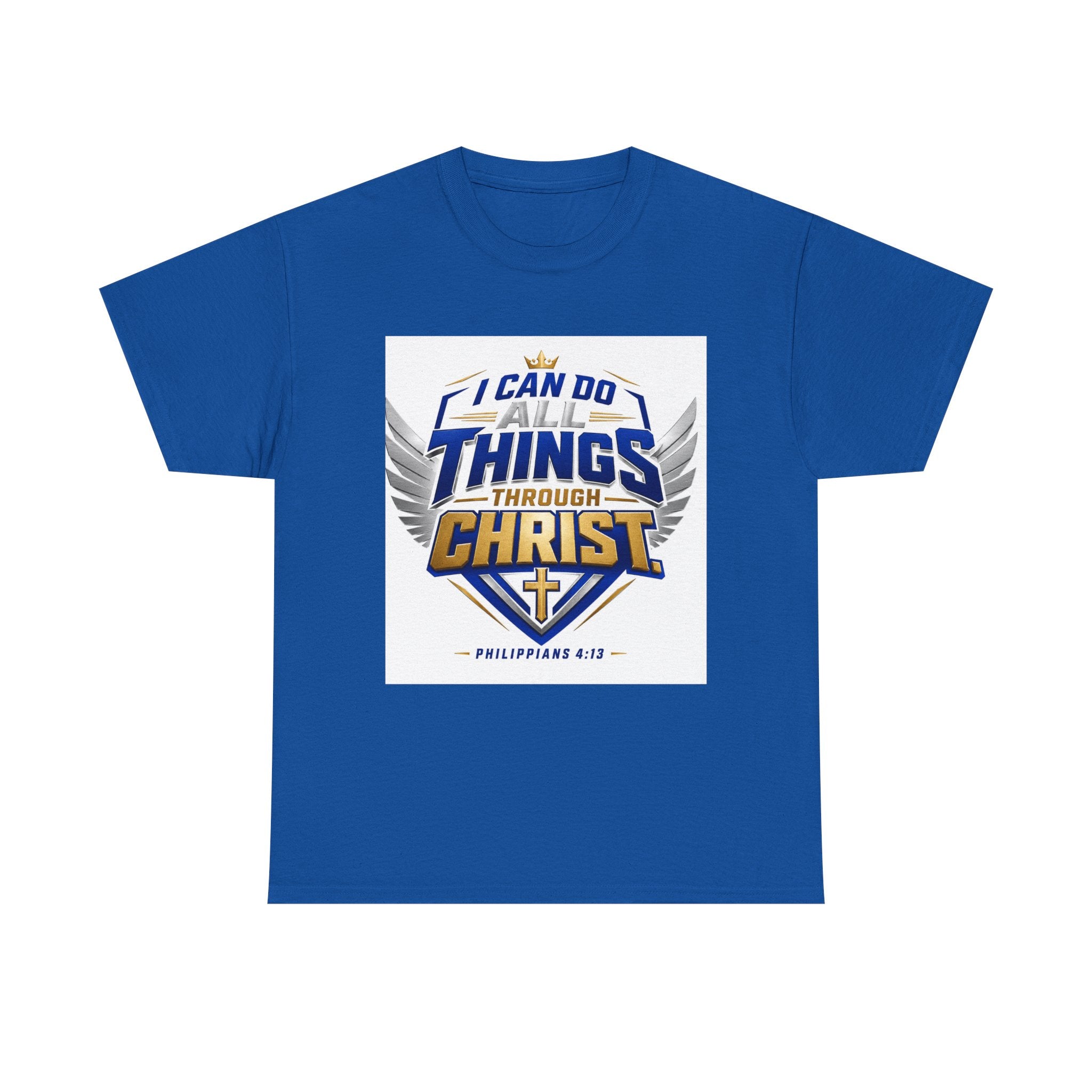 I Can Do All Things Through Christ T-Shirt – Philippians 4:13 Christian Faith Tee
