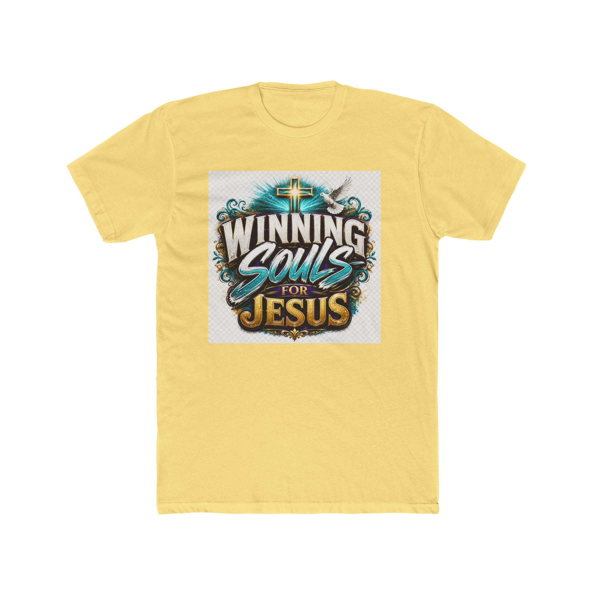 Winning Souls for Jesus T-Shirt — Christian Faith Tee with Cross Graphic
