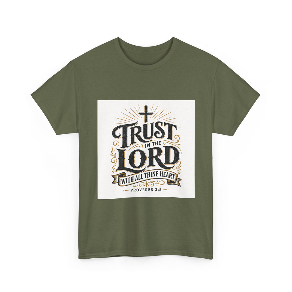 Faith T-Shirt - "Trust in the Lord" Christian Tee (Proverbs 3:5)