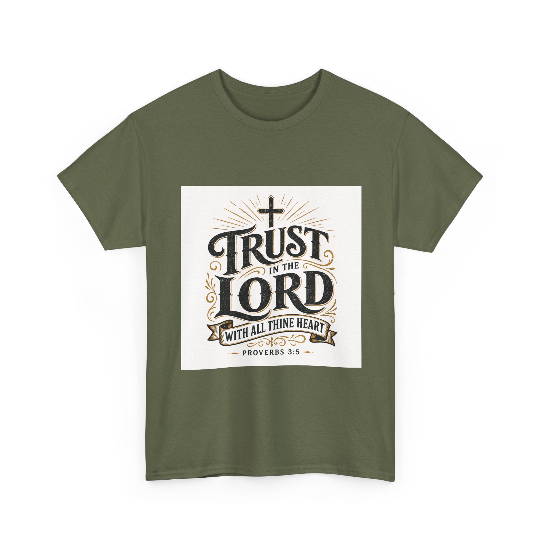 Faith T-Shirt - "Trust in the Lord" Christian Tee (Proverbs 3:5)