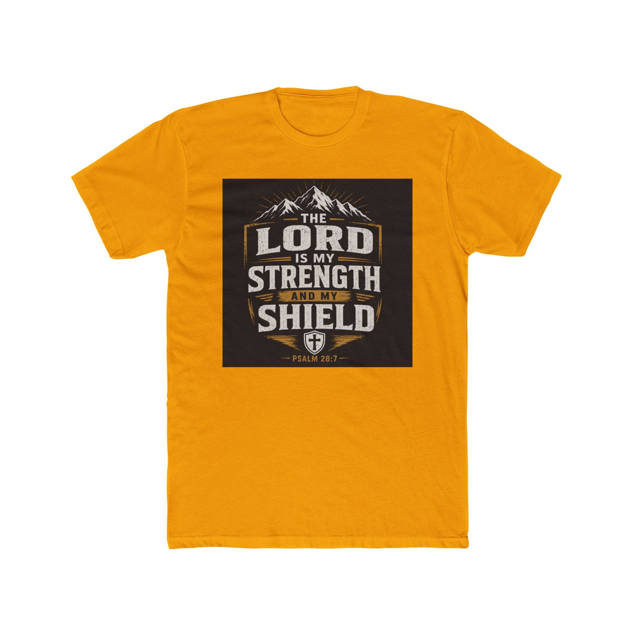 Christian Tee — "The Lord Is My Strength and My Shield" Graphic T-Shirt