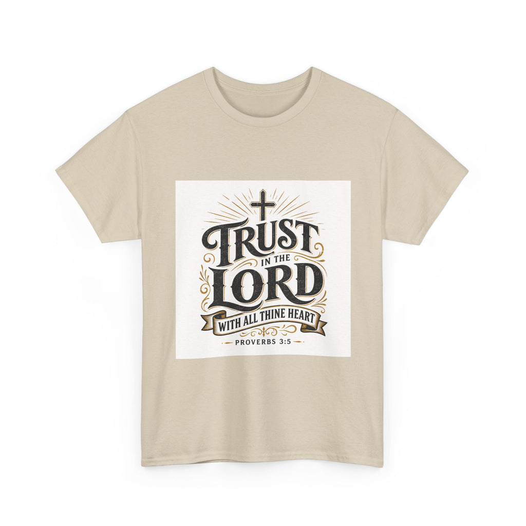 Faith T-Shirt - "Trust in the Lord" Christian Tee (Proverbs 3:5)