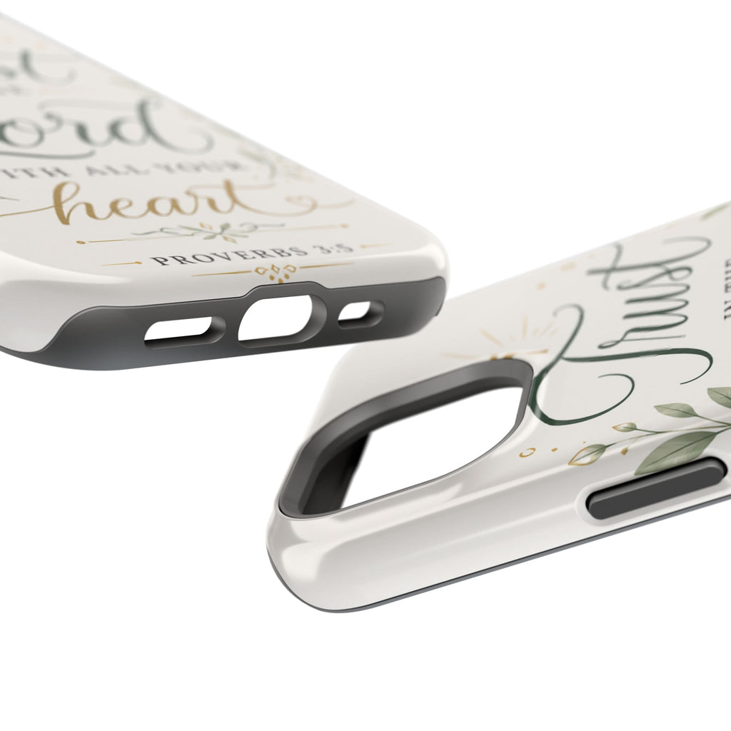 Phone Case — "Trust in the Lord with All Your Heart" Christian Magnetic Impact-Resistant Case