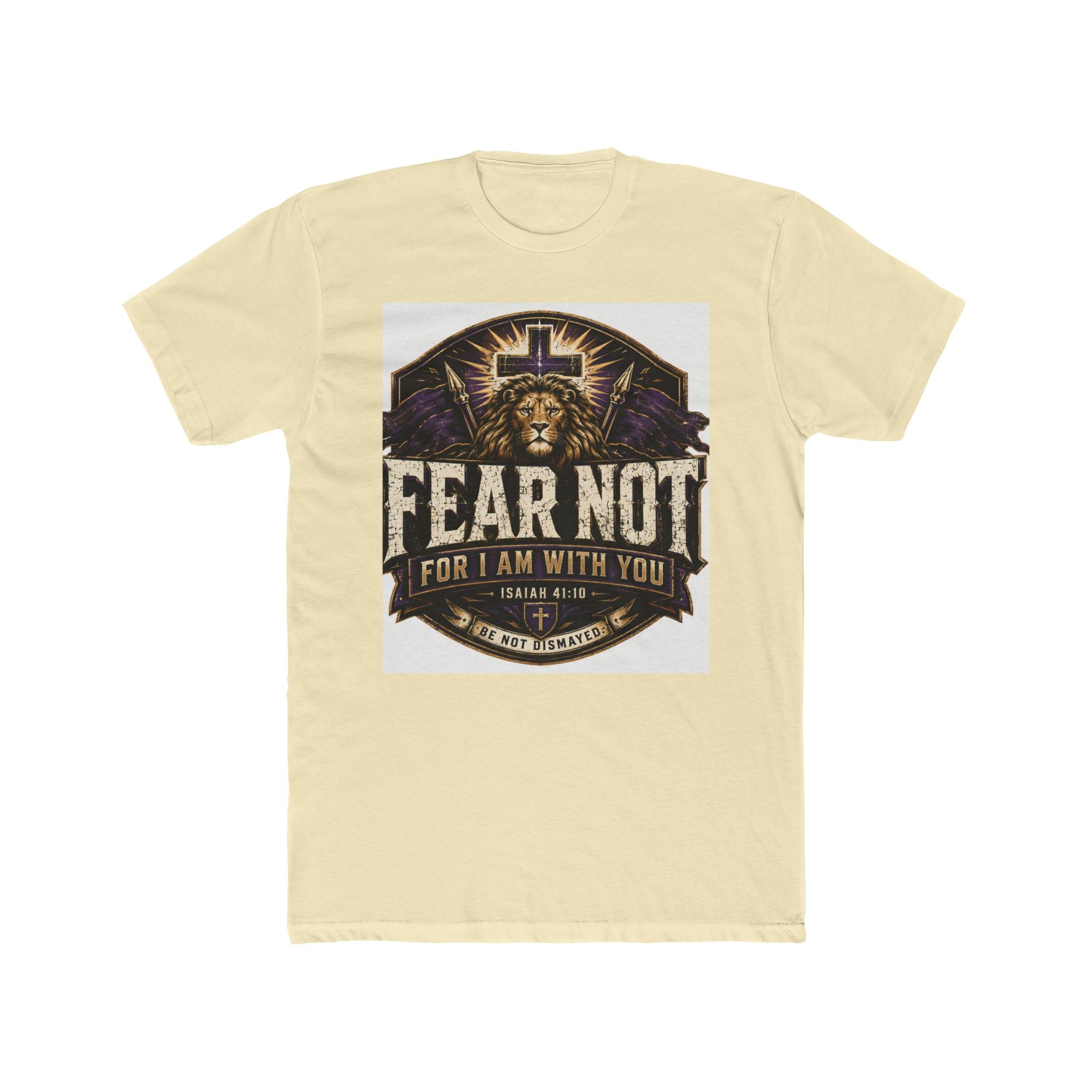 Fear Not Lion T‑Shirt — 'Fear Not, For I Am With You' Christian Graphic Tee