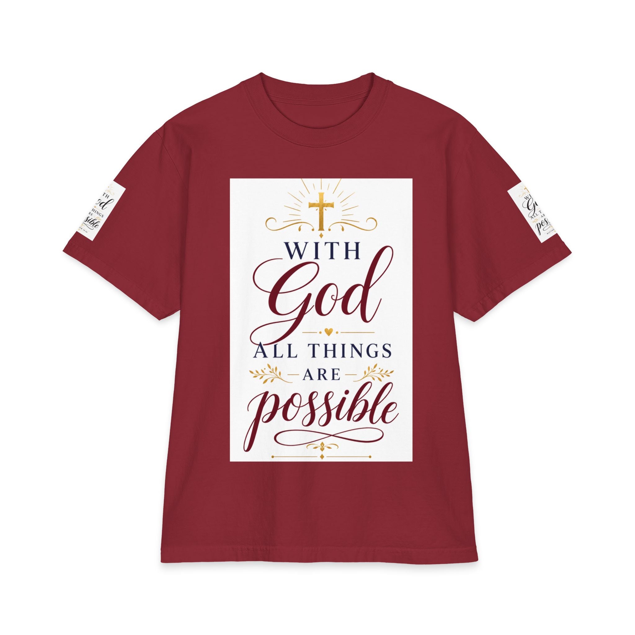 With God All Things Are Possible Tee — Inspirational Christian Faith T-Shirt