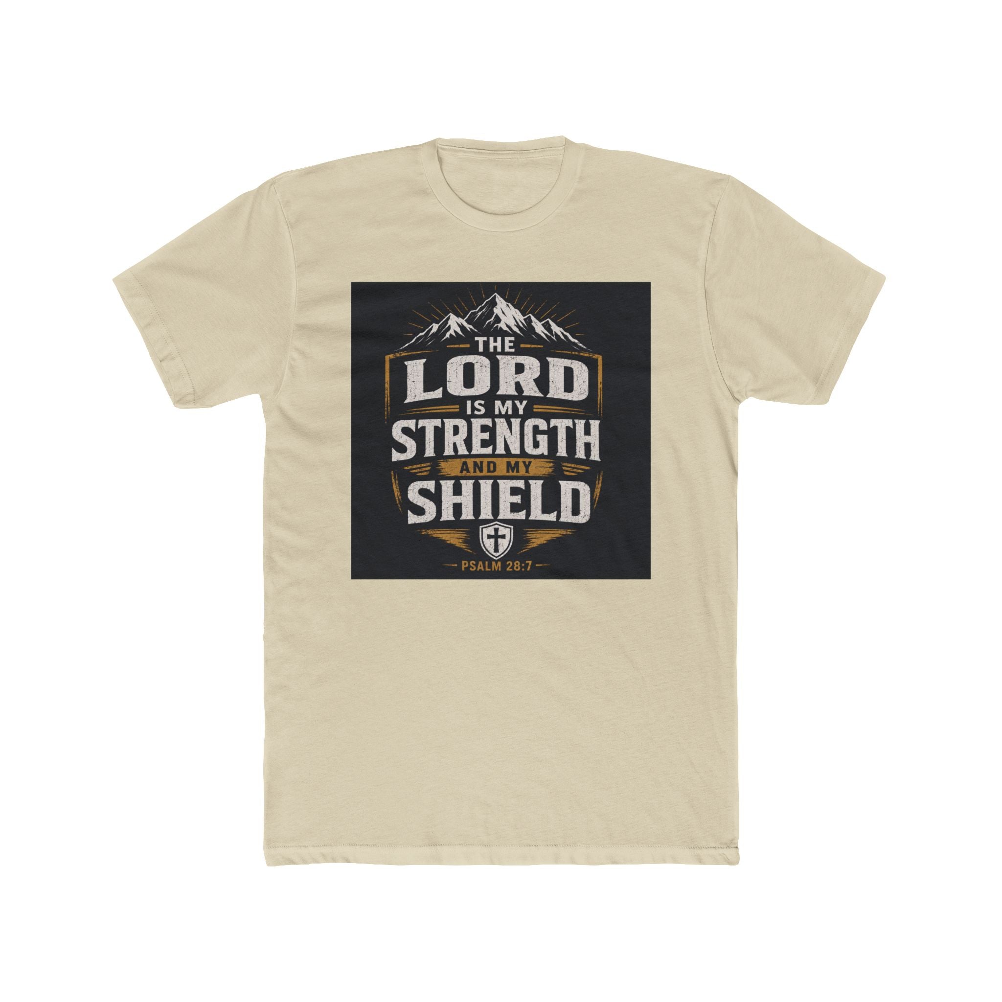 Christian Tee — "The Lord Is My Strength and My Shield" Graphic T-Shirt