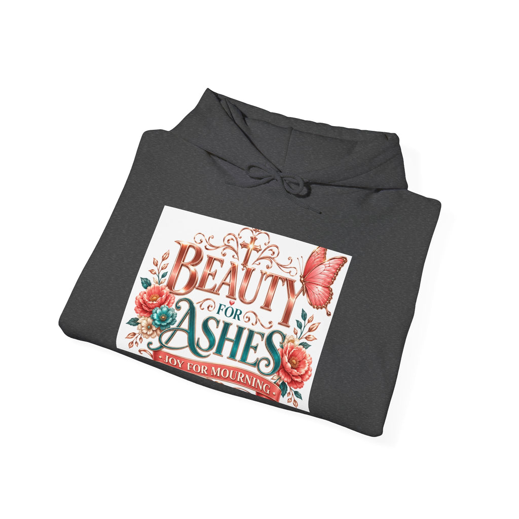 Beauty From Ashes Hoodie – Inspirational Floral Christian Sweatshirt
