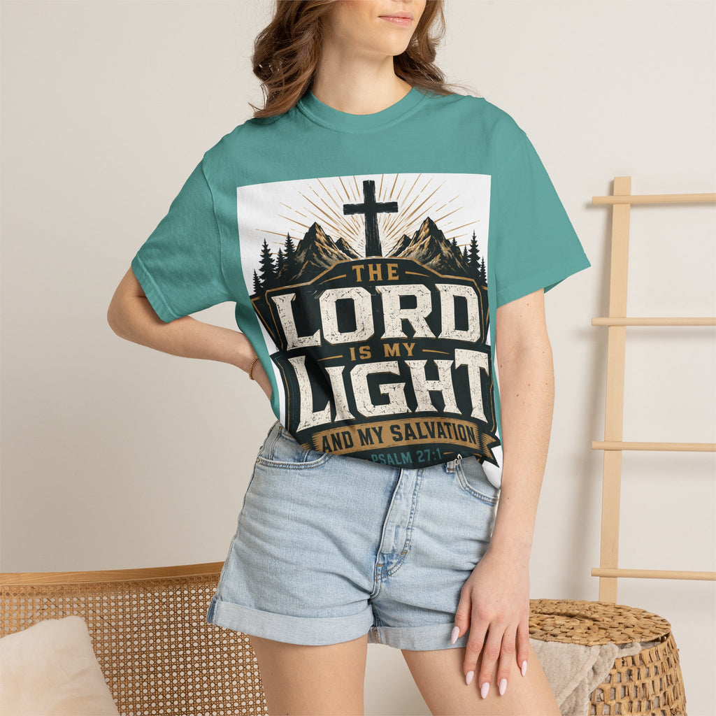 Christian T-Shirt — "The Lord Is My Light" Faith Graphic Tee