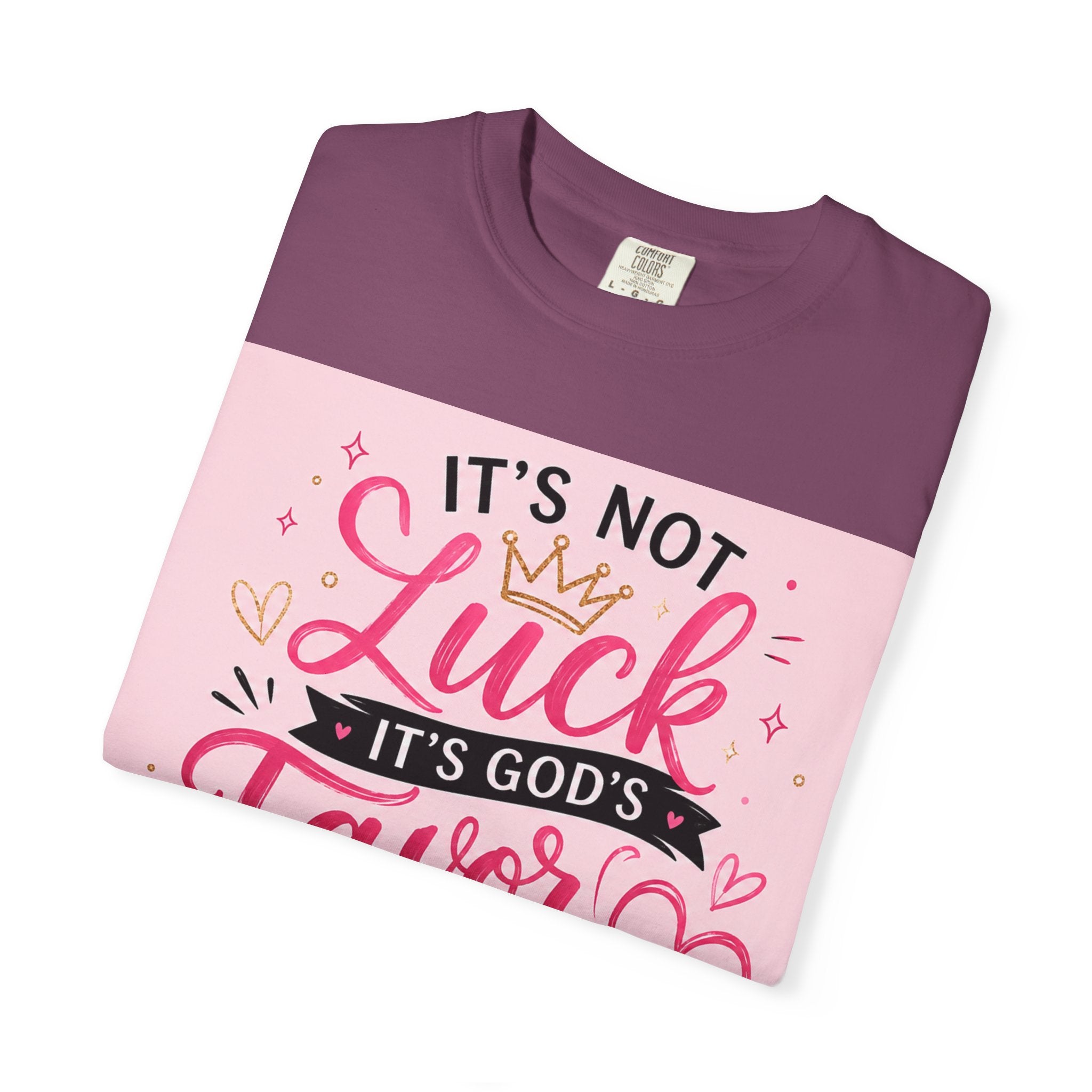 Christian Faith T-Shirt — "It's Not Luck, It's God's Favor" Inspirational Tee