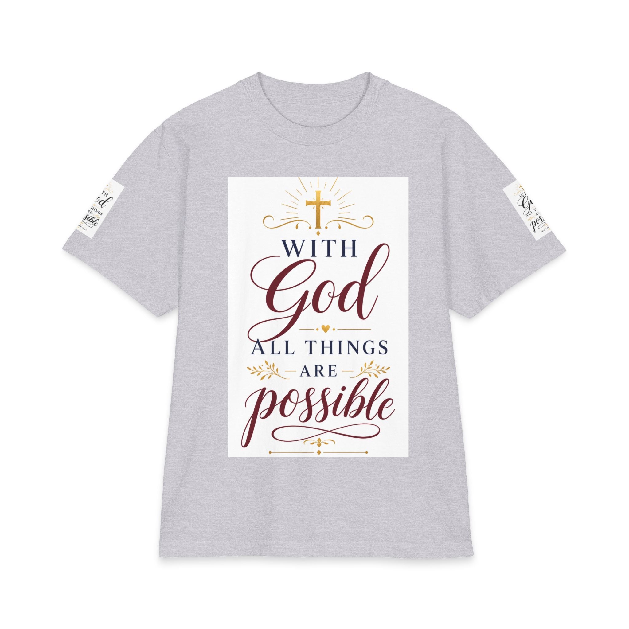 With God All Things Are Possible Tee — Inspirational Christian Faith T-Shirt