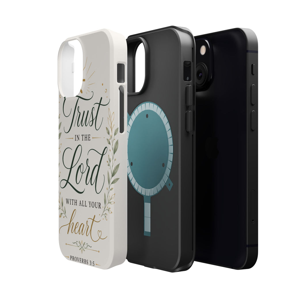 Phone Case — "Trust in the Lord with All Your Heart" Christian Magnetic Impact-Resistant Case