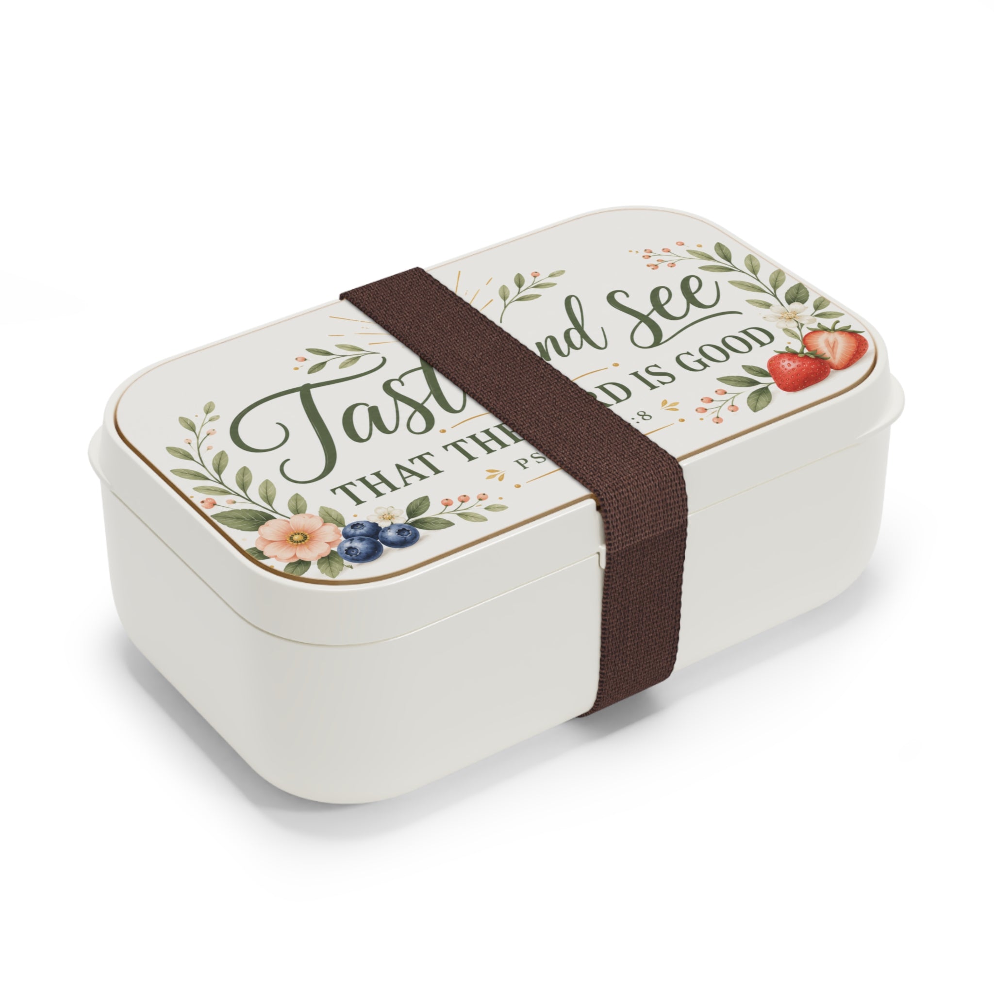 Christian Bento Lunch Box — "Taste and See That the Lord Is Good" (Psalm 34:8)