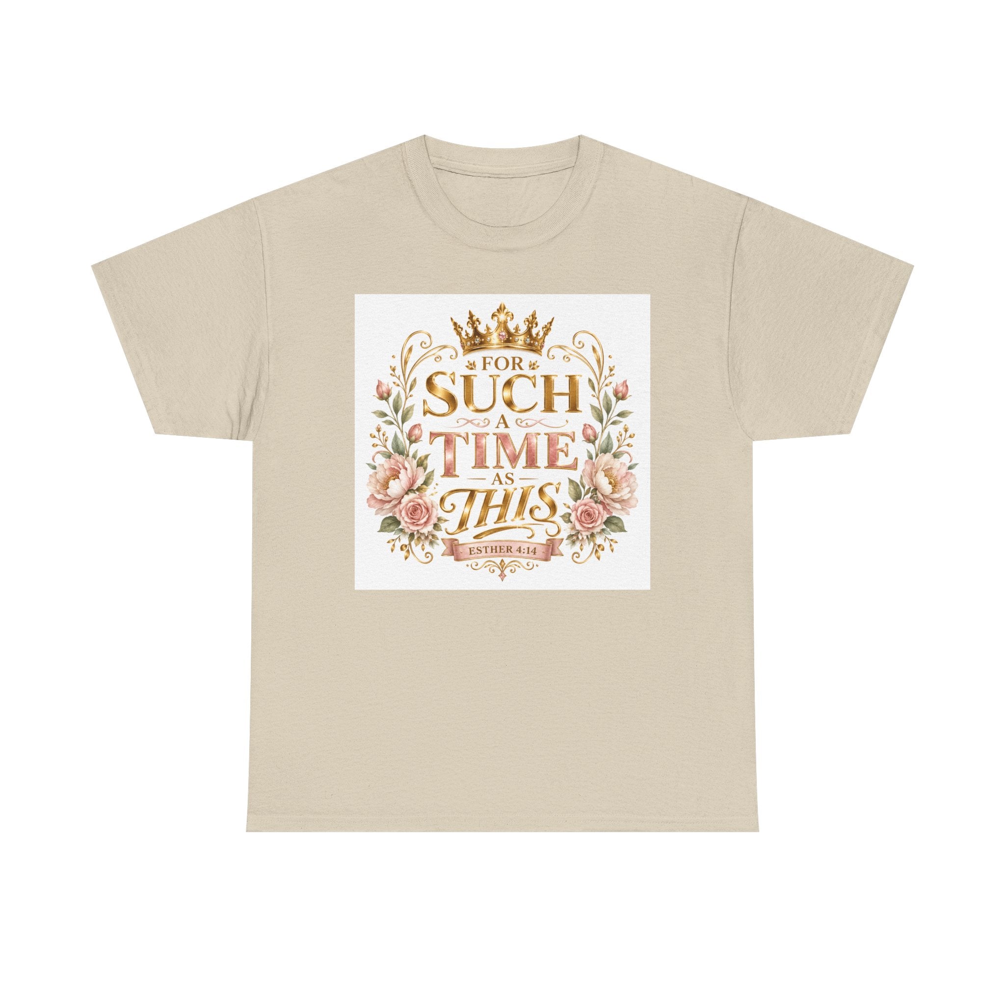 T-Shirt — “For Such a Time as This” Floral Inspirational Tee