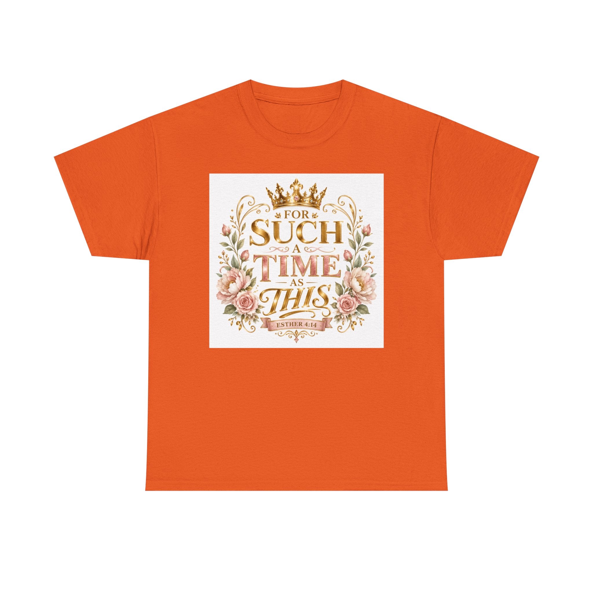 T-Shirt — “For Such a Time as This” Floral Inspirational Tee