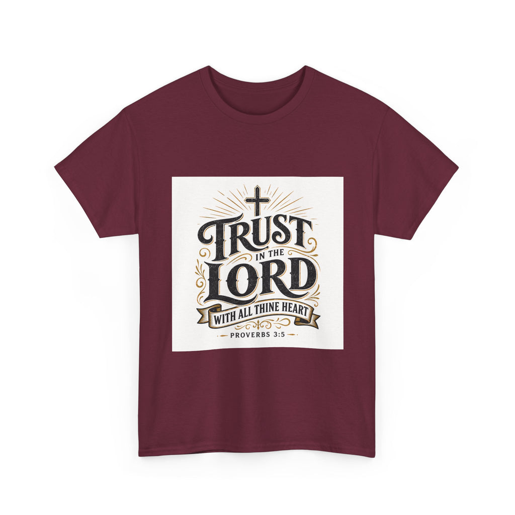 Faith T-Shirt - "Trust in the Lord" Christian Tee (Proverbs 3:5)