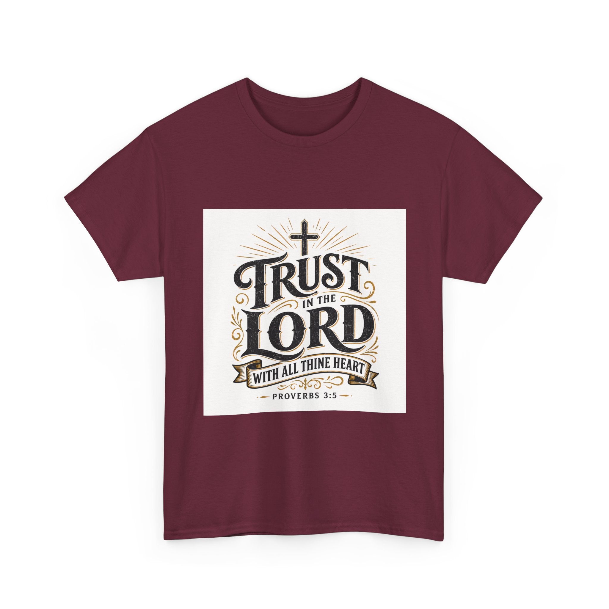 Faith T-Shirt - "Trust in the Lord" Christian Tee (Proverbs 3:5)