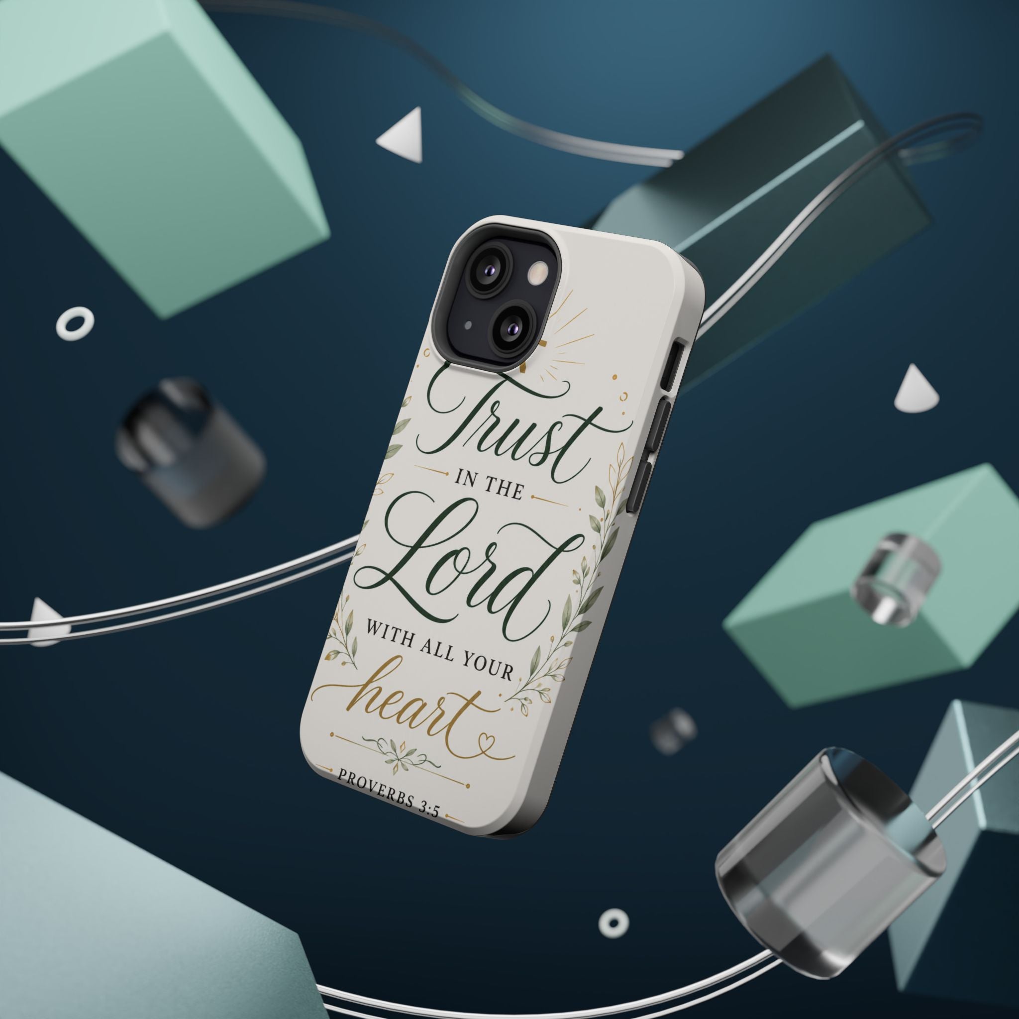 Phone Case — "Trust in the Lord with All Your Heart" Christian Magnetic Impact-Resistant Case