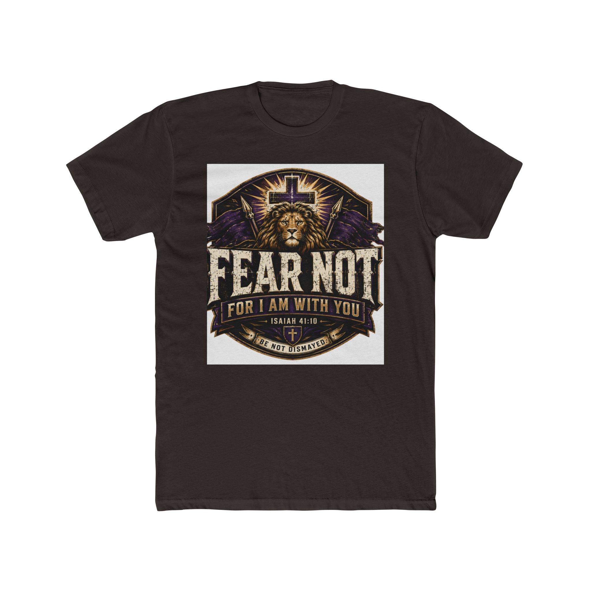 Fear Not Lion T‑Shirt — 'Fear Not, For I Am With You' Christian Graphic Tee