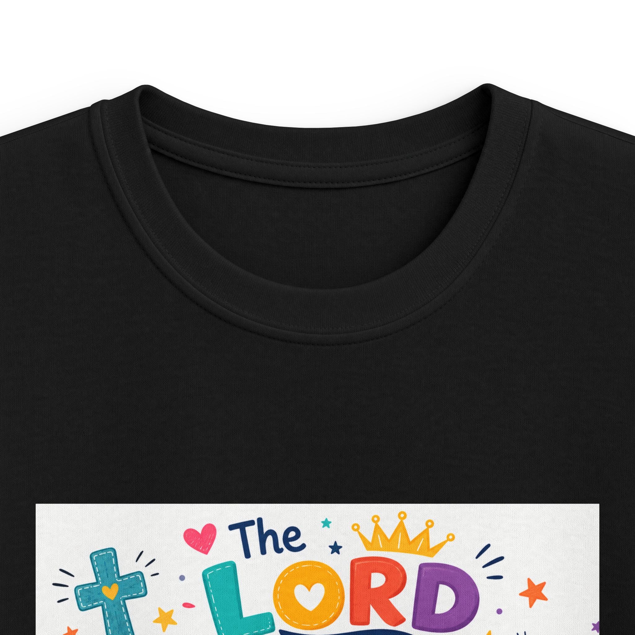 Kids Tee — "The LORD is My Strength and Shield" Christian Bible Verse Shirt