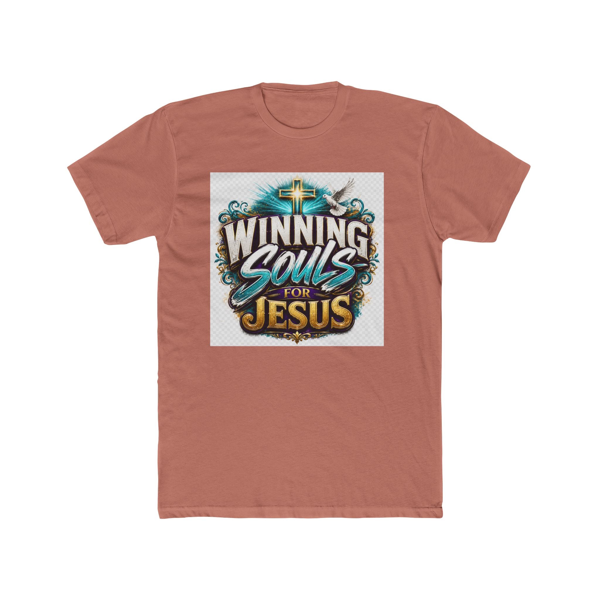 Winning Souls for Jesus T-Shirt — Christian Faith Tee with Cross Graphic