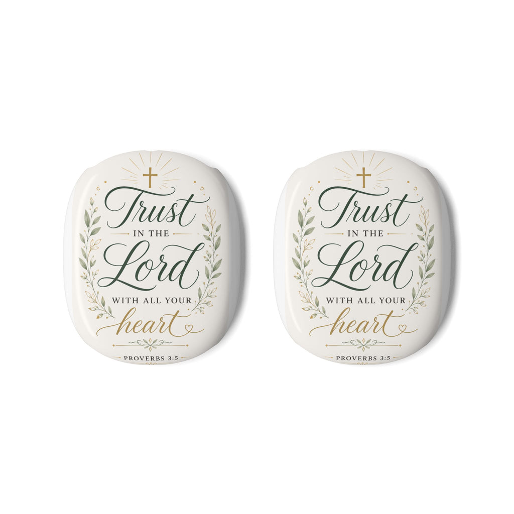 AirPods Max Ear Cup Covers – “Trust in the Lord” Scripture Design