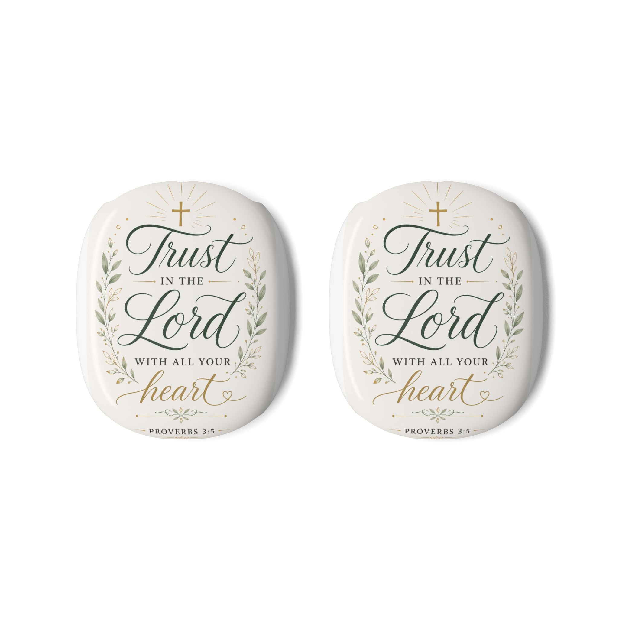 AirPods Max Ear Cup Covers – “Trust in the Lord” Scripture Design
