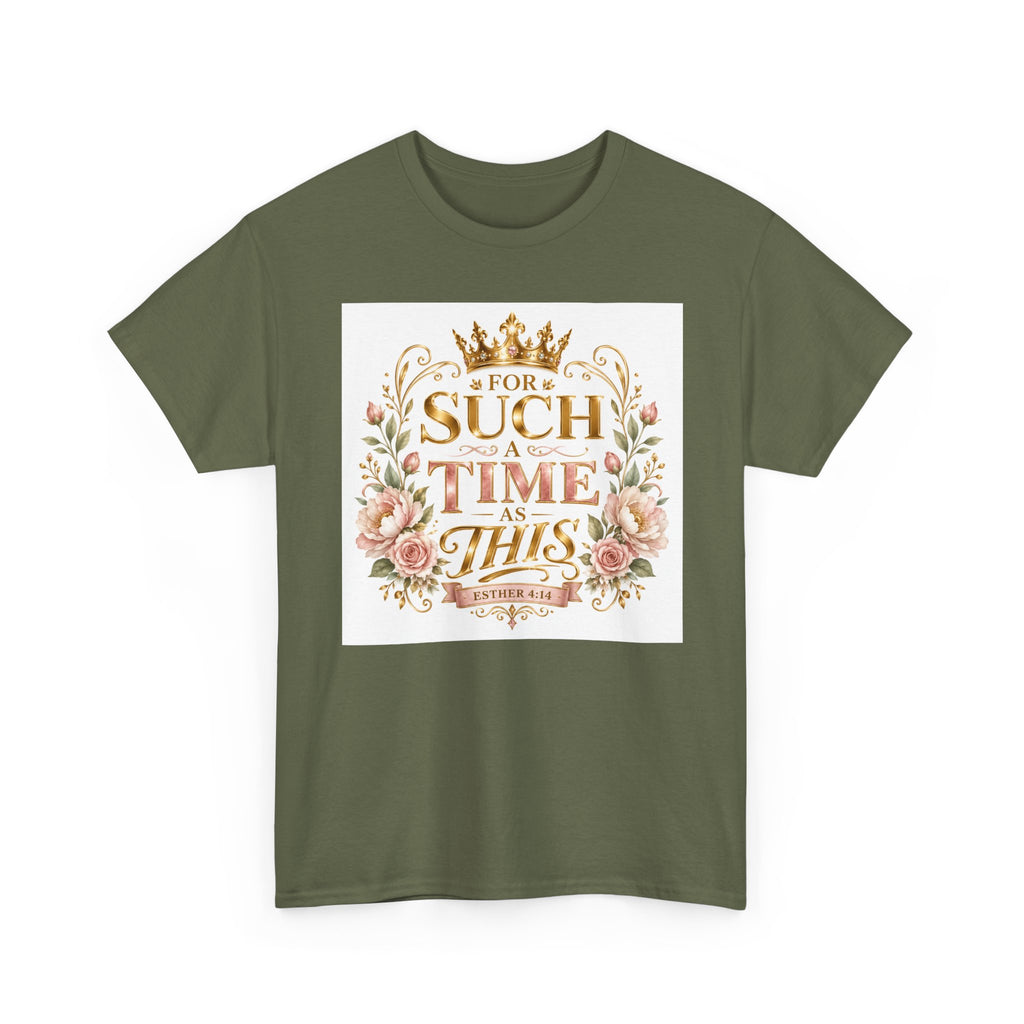 T-Shirt — “For Such a Time as This” Floral Inspirational Tee