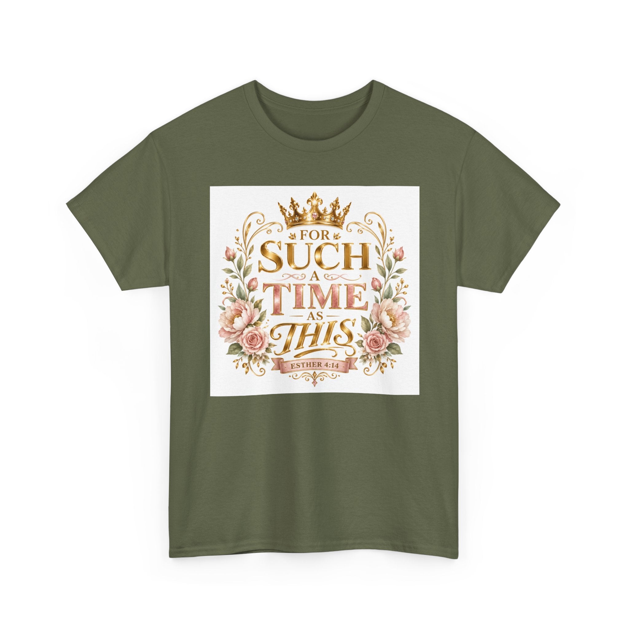 T-Shirt — “For Such a Time as This” Floral Inspirational Tee