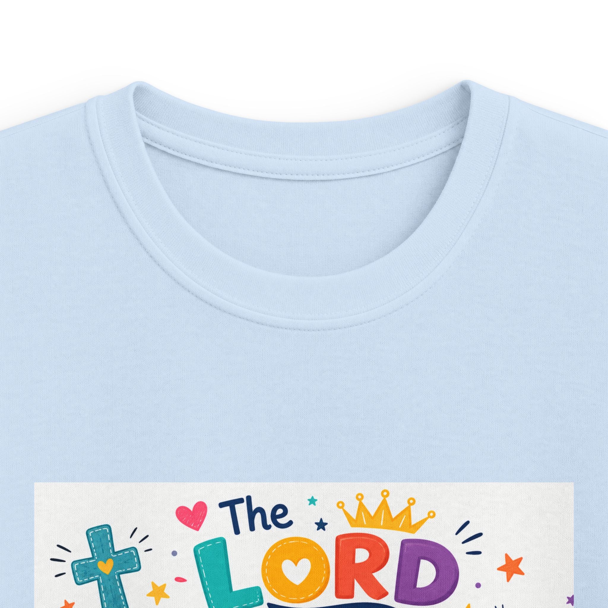 Kids Tee — "The LORD is My Strength and Shield" Christian Bible Verse Shirt