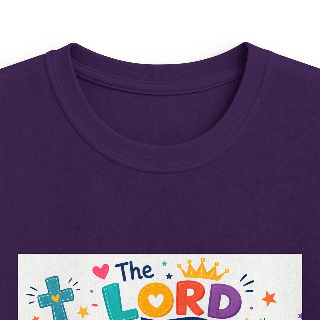 Kids Tee — "The LORD is My Strength and Shield" Christian Bible Verse Shirt