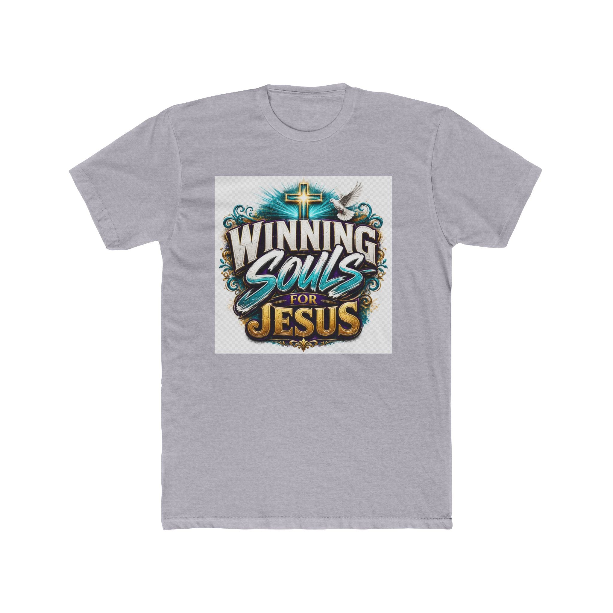 Winning Souls for Jesus T-Shirt — Christian Faith Tee with Cross Graphic